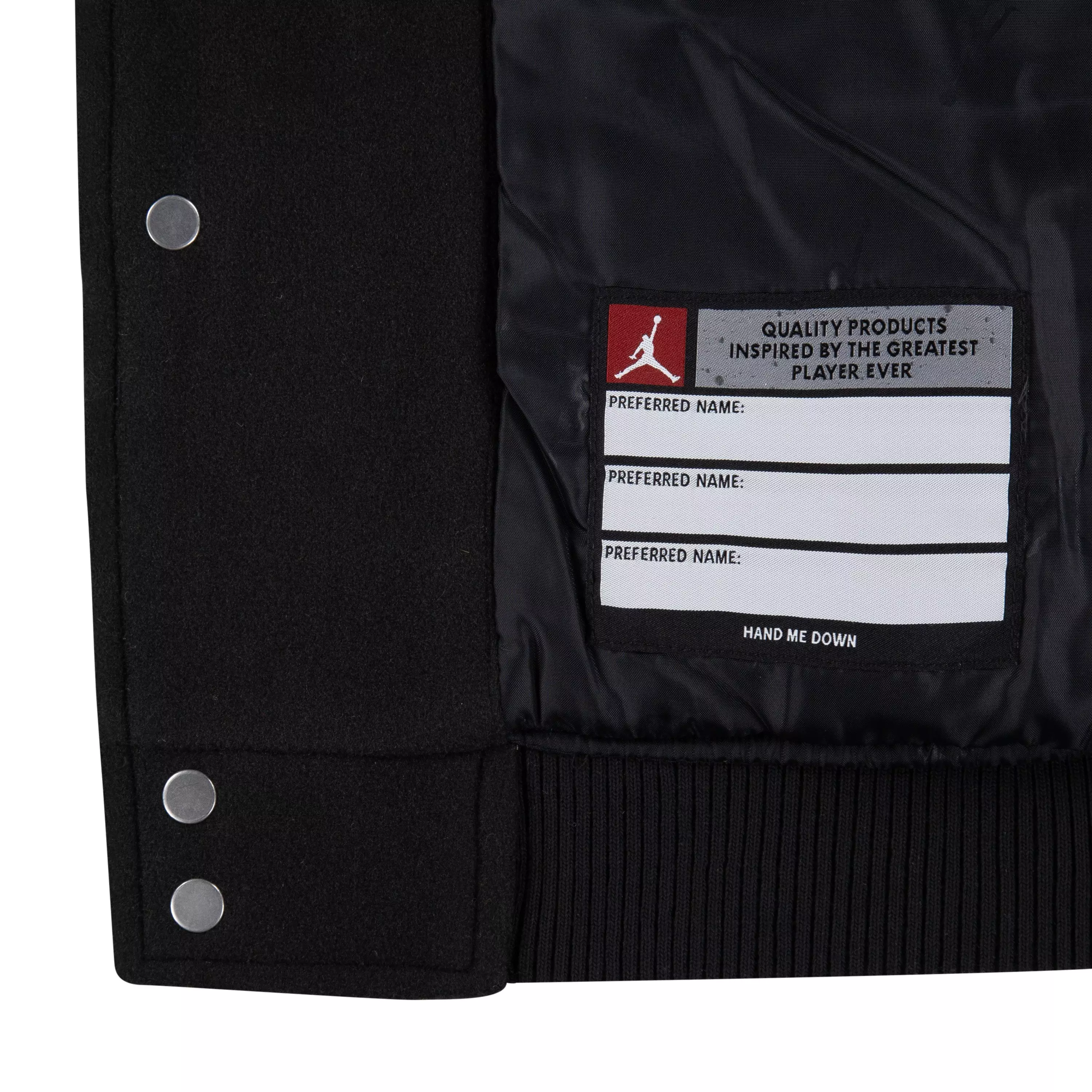 Jordan Big Boys' Varsity Jacket - Black - BLACK