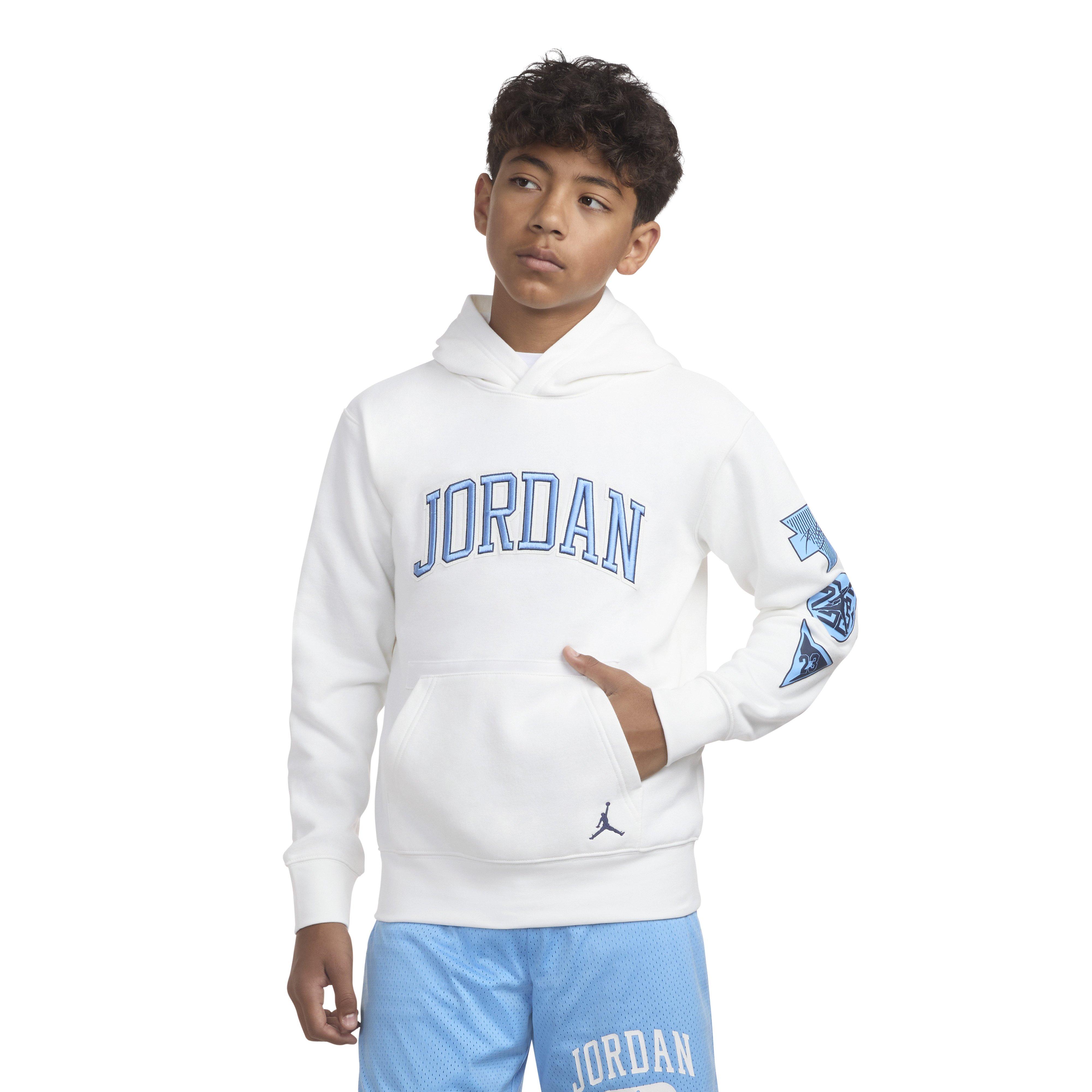 Jordan Big Boys' Shine Hoodie - WHITE