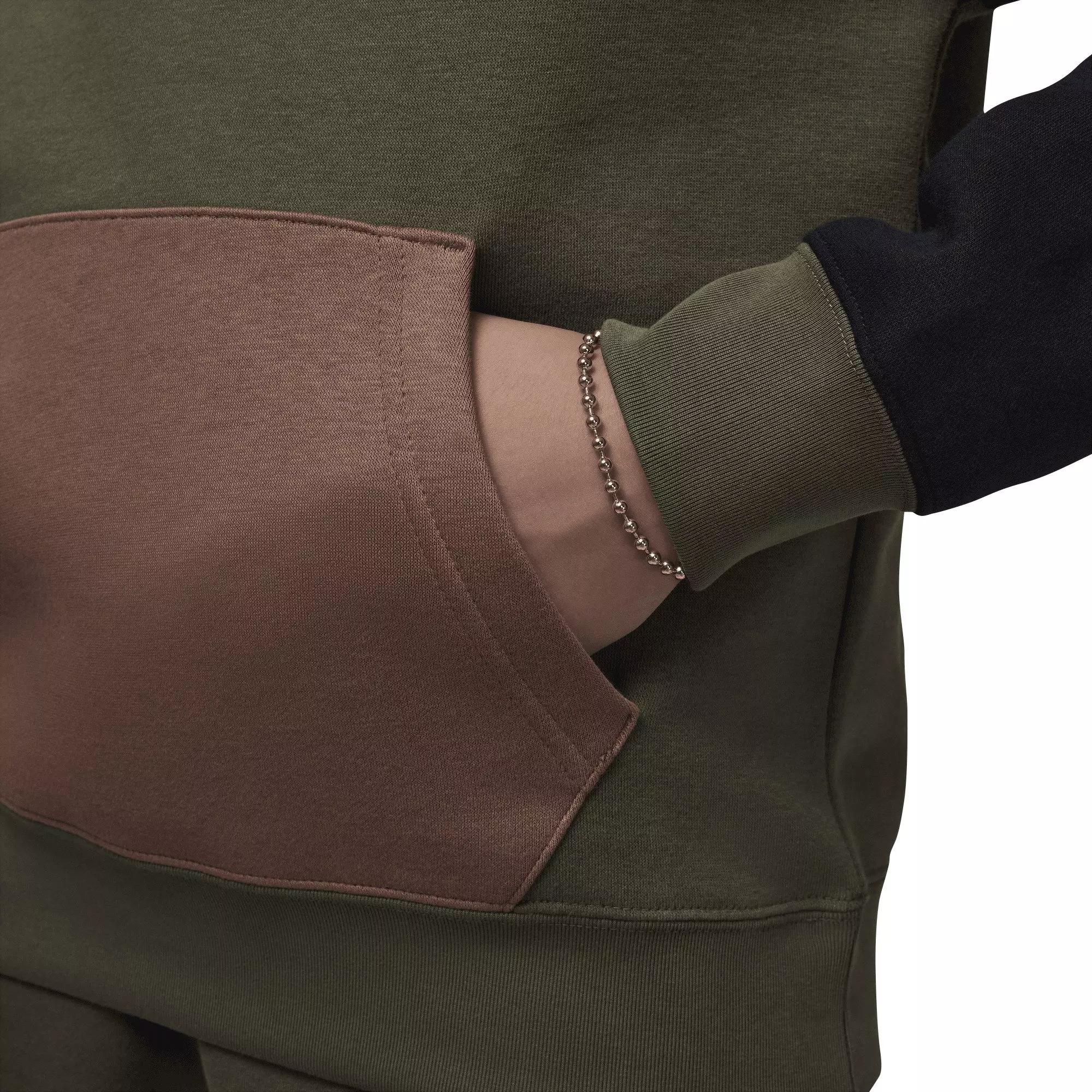 Jordan Big Boys' Brooklyn Fleece Hoodie - Green/Multi - GREEN