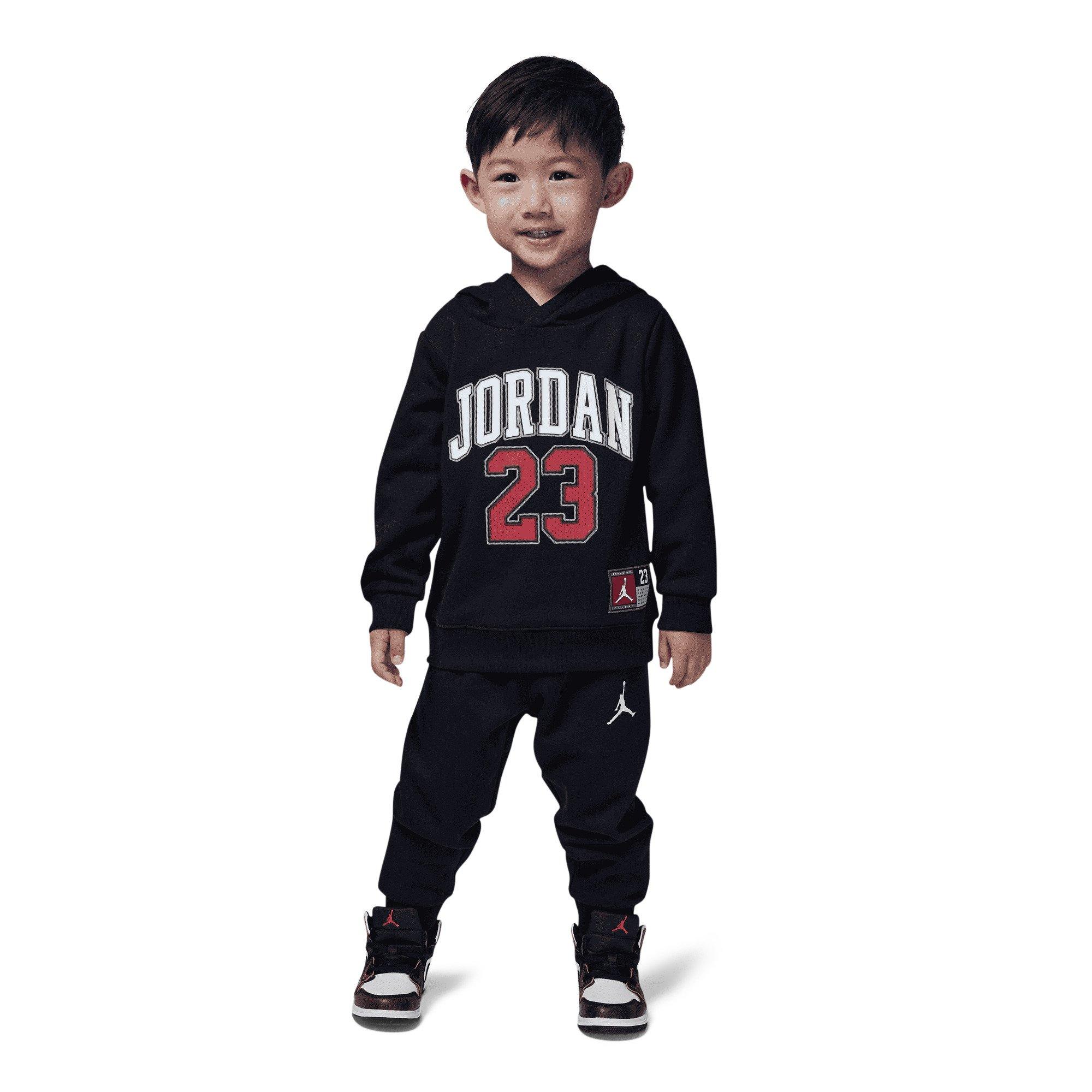 Jordan Toddler Boys' 23 Fleece Hoodie Set Black