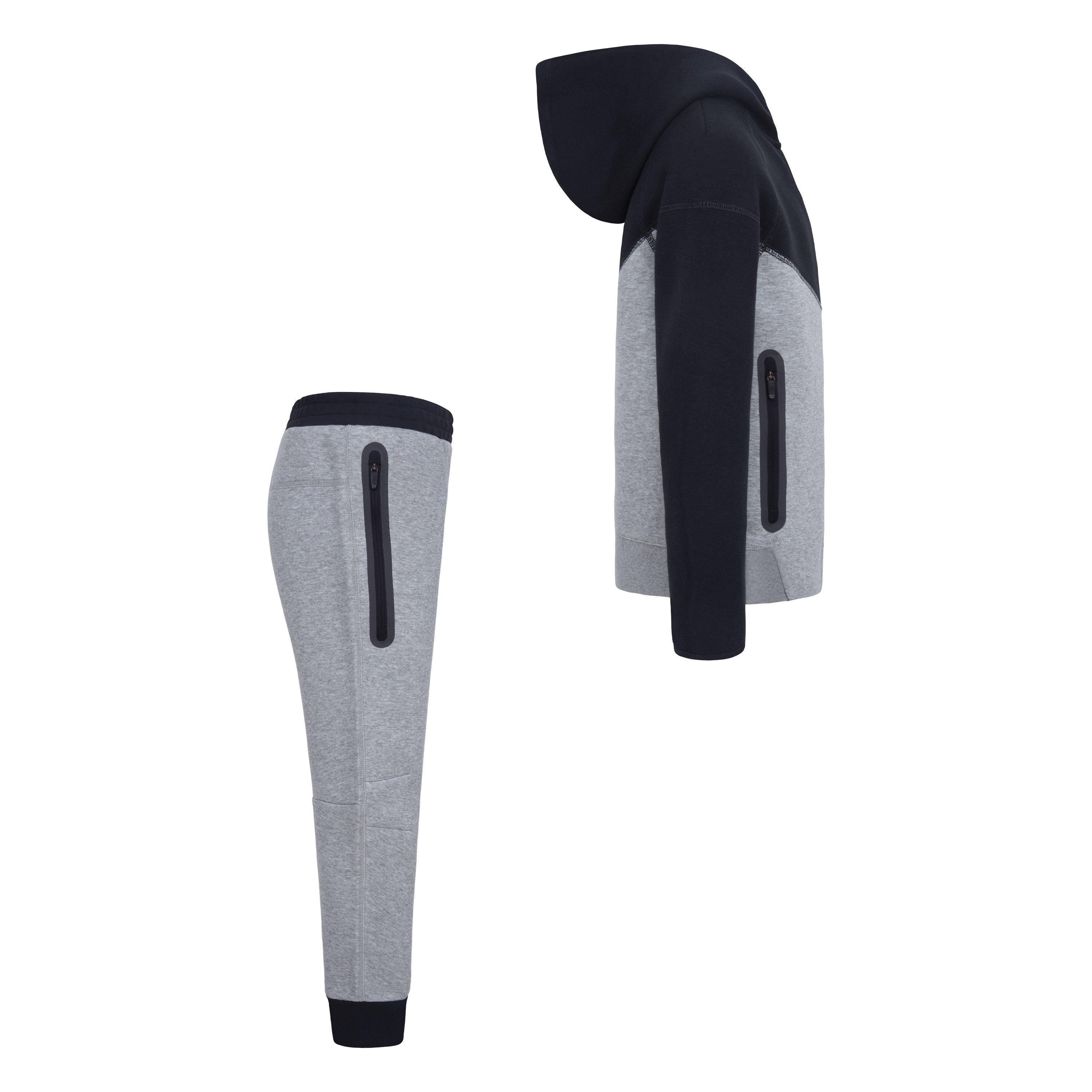 Nike Tech Fleece Hoodie Little Boys' Grey/Black Set