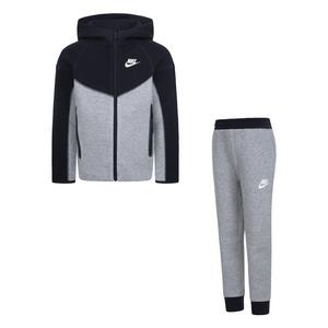 Nike Little Boys' Tech Fleece Hoodie Set - Grey/Black