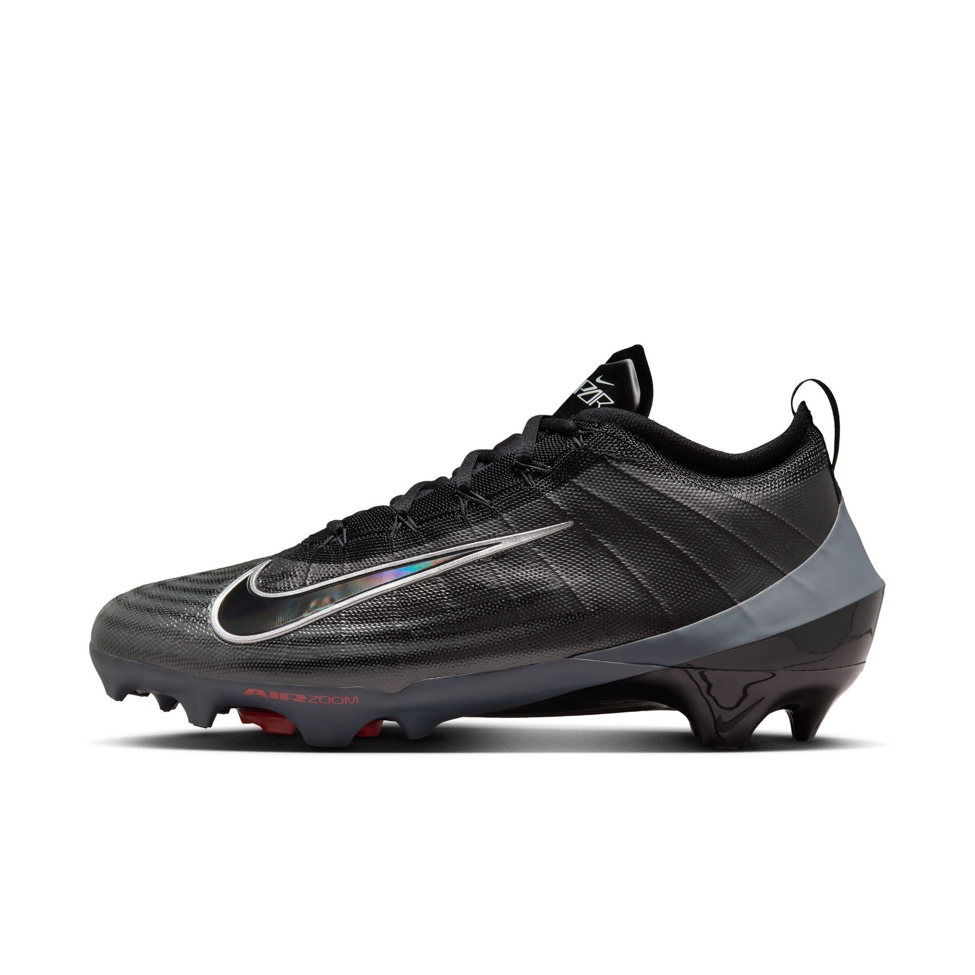 Nike Vapor Elite 1 "Black/Dark Grey/Bright Crimson" Men's Football Cleat​ - BLACK/GREY Thumbnail View 3