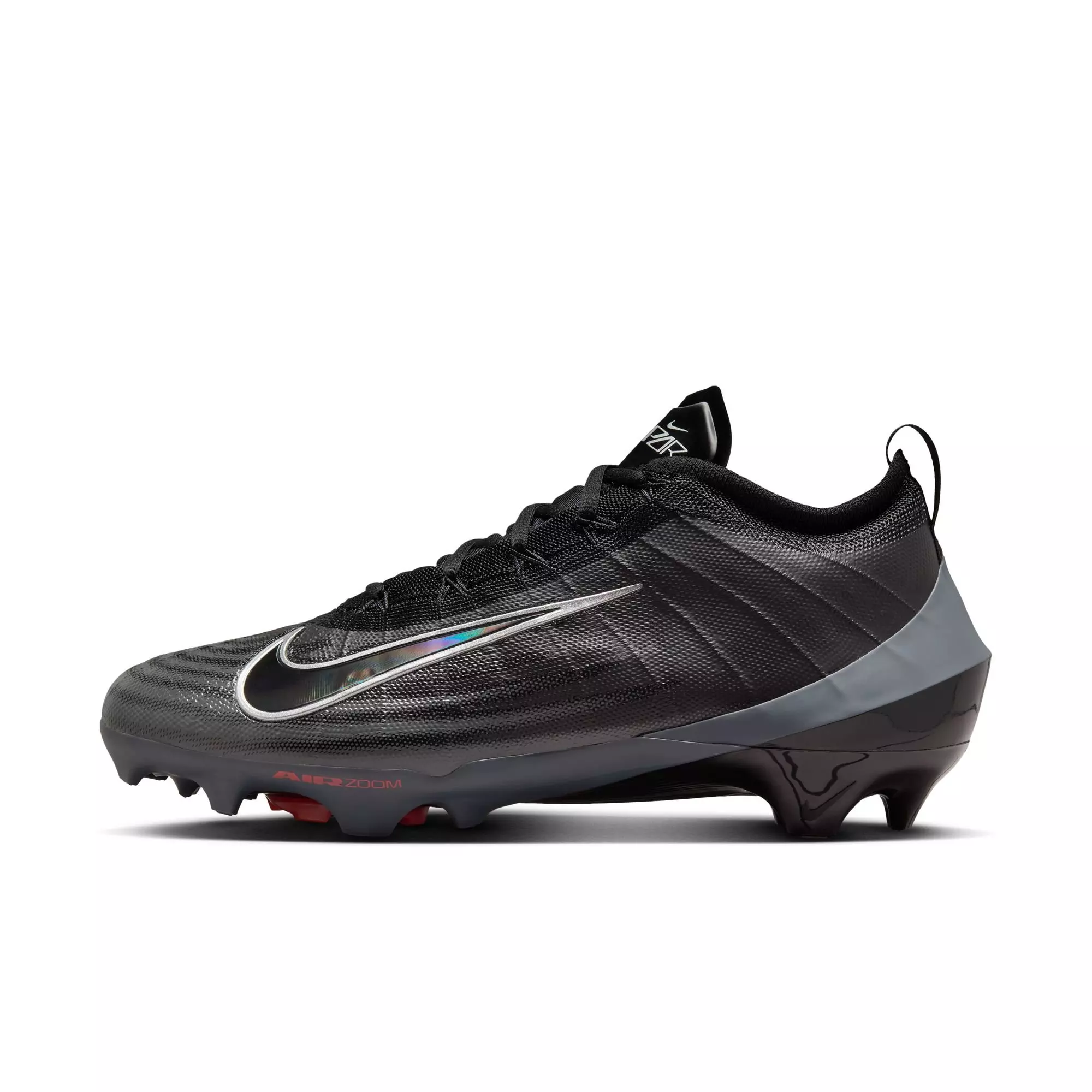 Nike Vapor Elite 1 "Black/Dark Grey/Bright Crimson" Men's Football Cleat​ - BLACK/GREY