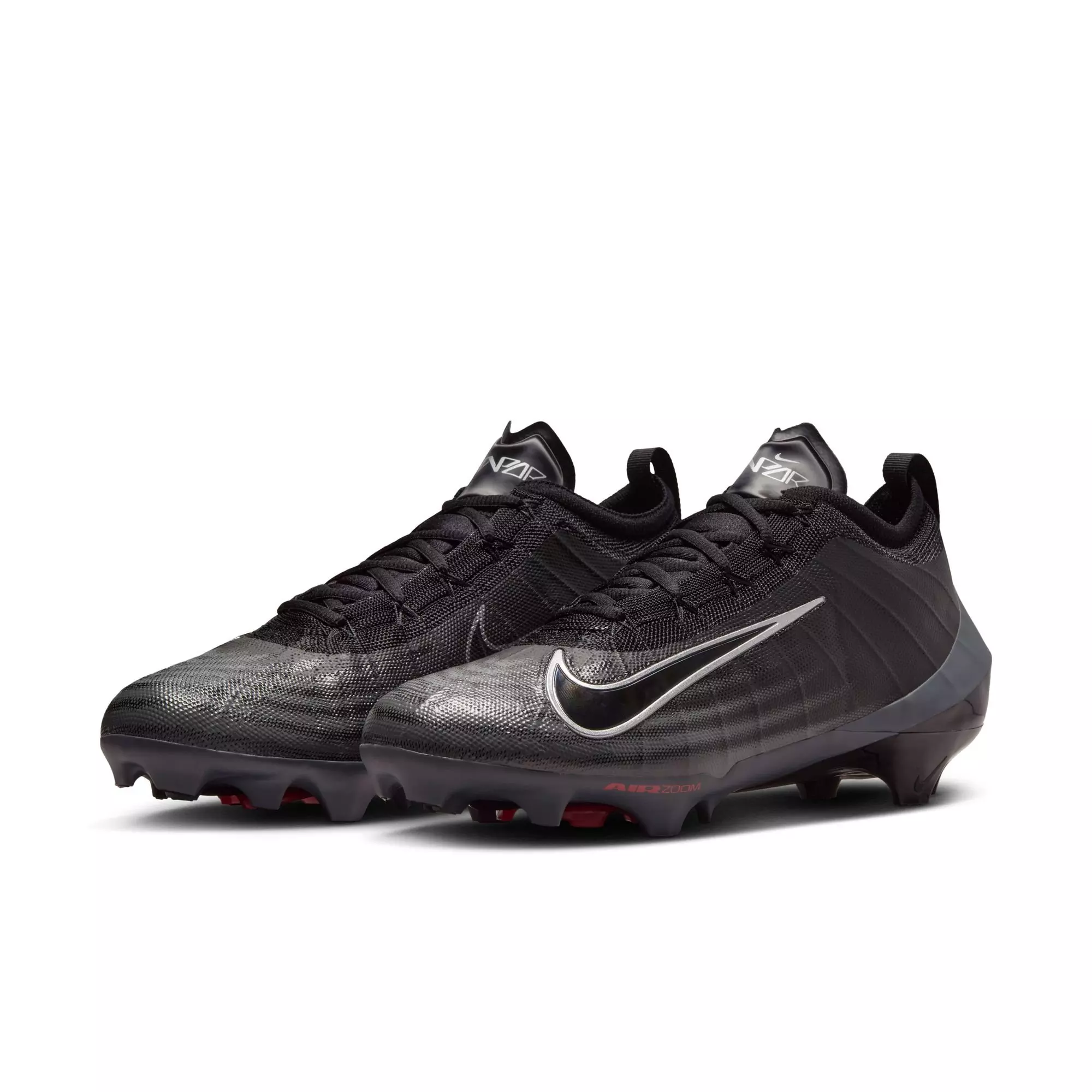 Nike Vapor Elite 1 "Black/Dark Grey/Bright Crimson" Men's Football Cleat​ - BLACK/GREY