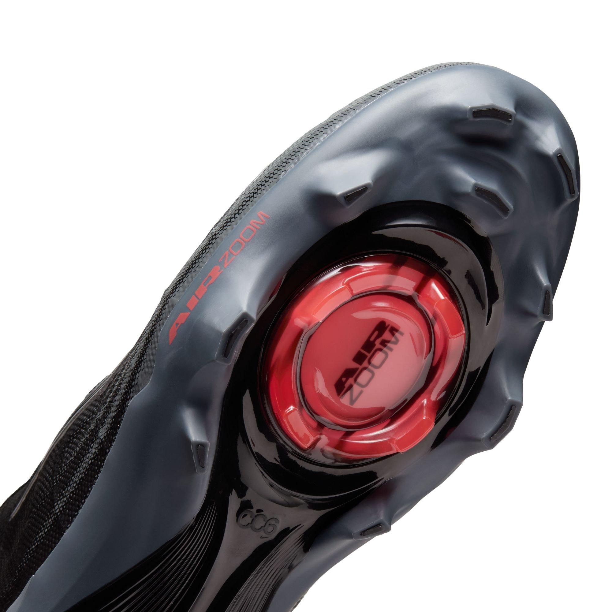 Nike Vapor Elite 1 "Black/Dark Grey/Bright Crimson" Men's Football Cleat​ - BLACK/GREY Thumbnail View 9