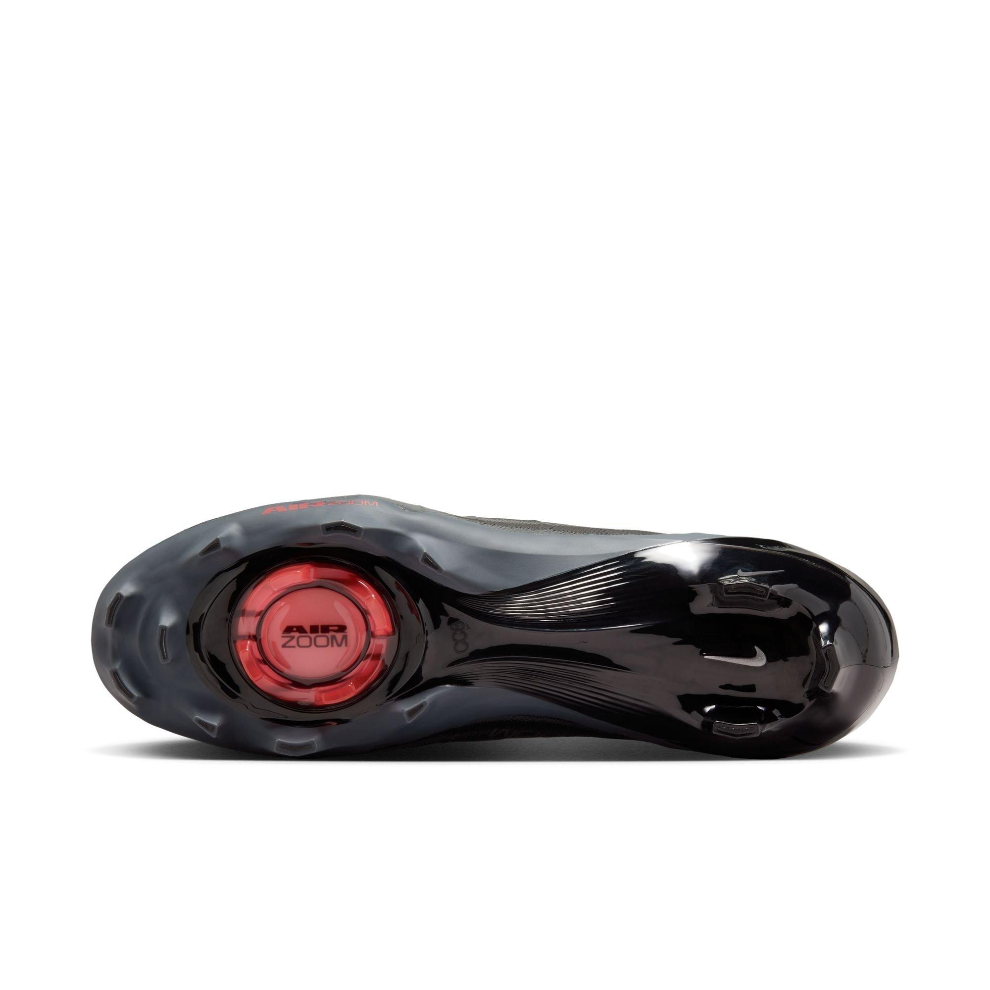 Nike Vapor Elite 1 "Black/Dark Grey/Bright Crimson" Men's Football Cleat​ - BLACK/GREY Thumbnail View 10