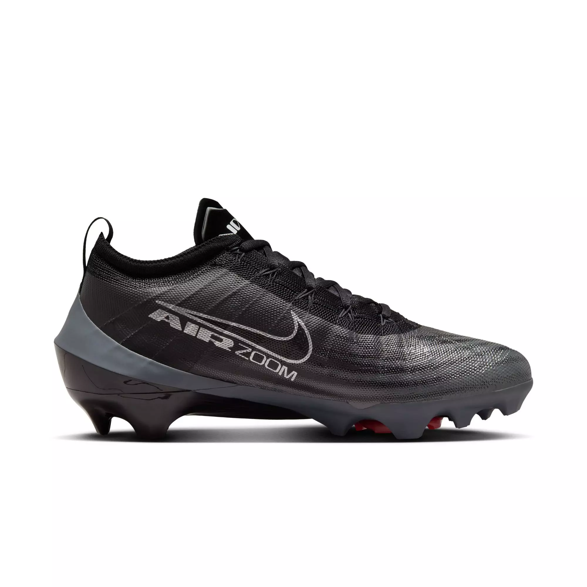 Nike Vapor Elite 1 "Black/Dark Grey/Bright Crimson" Men's Football Cleat​ - BLACK/GREY