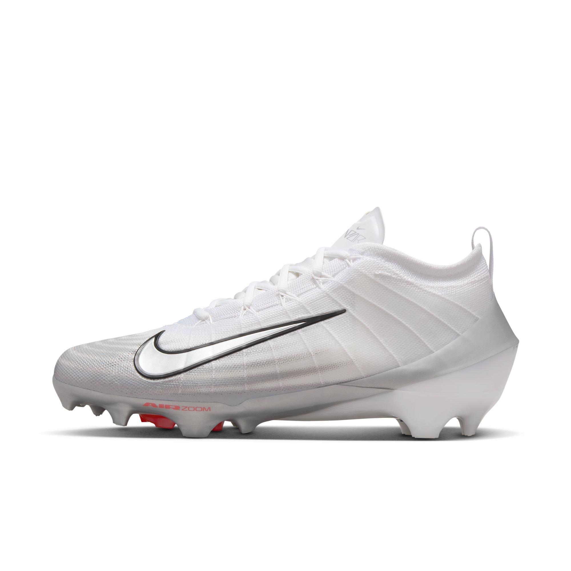 Nike Vapor Elite 1 "White/Metallic Silver/Summit White" Men's Football Cleat - WHITE/SILVER Thumbnail View 3