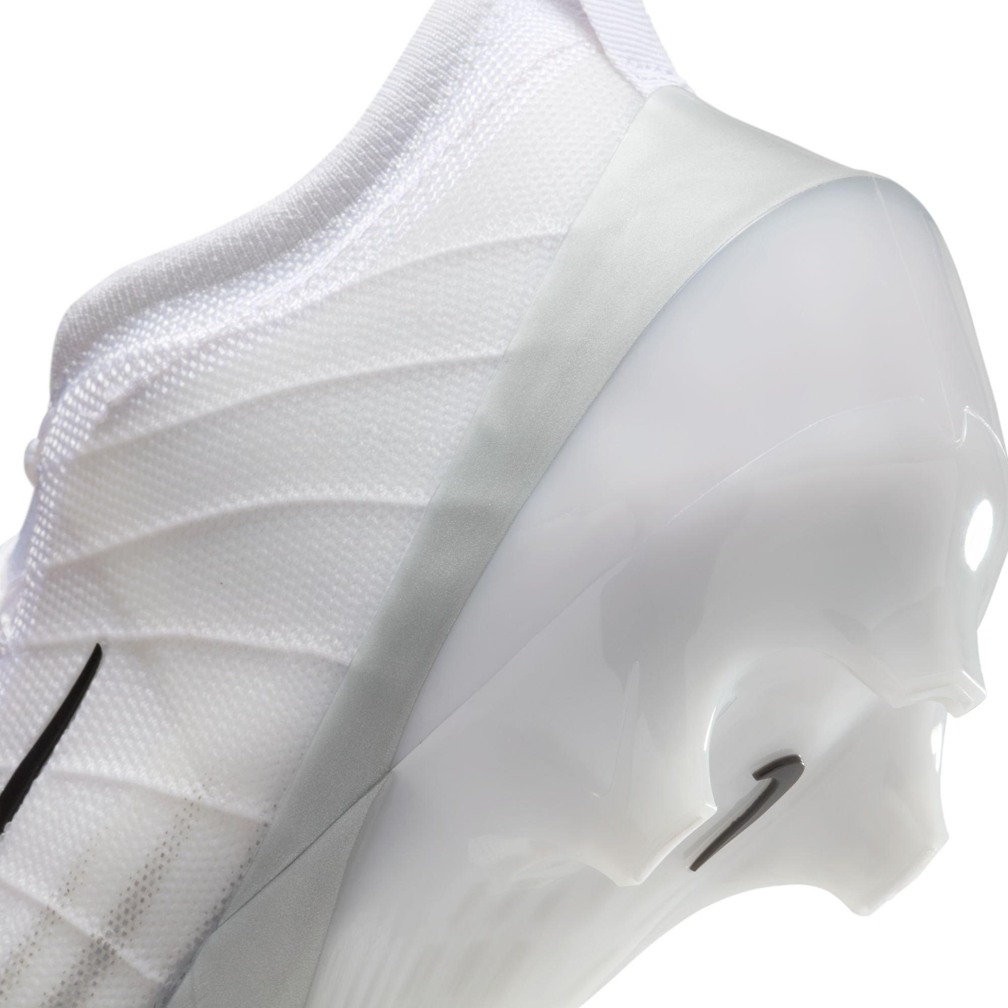 Nike Vapor Elite 1 "White/Metallic Silver/Summit White" Men's Football Cleat - WHITE/SILVER Thumbnail View 12