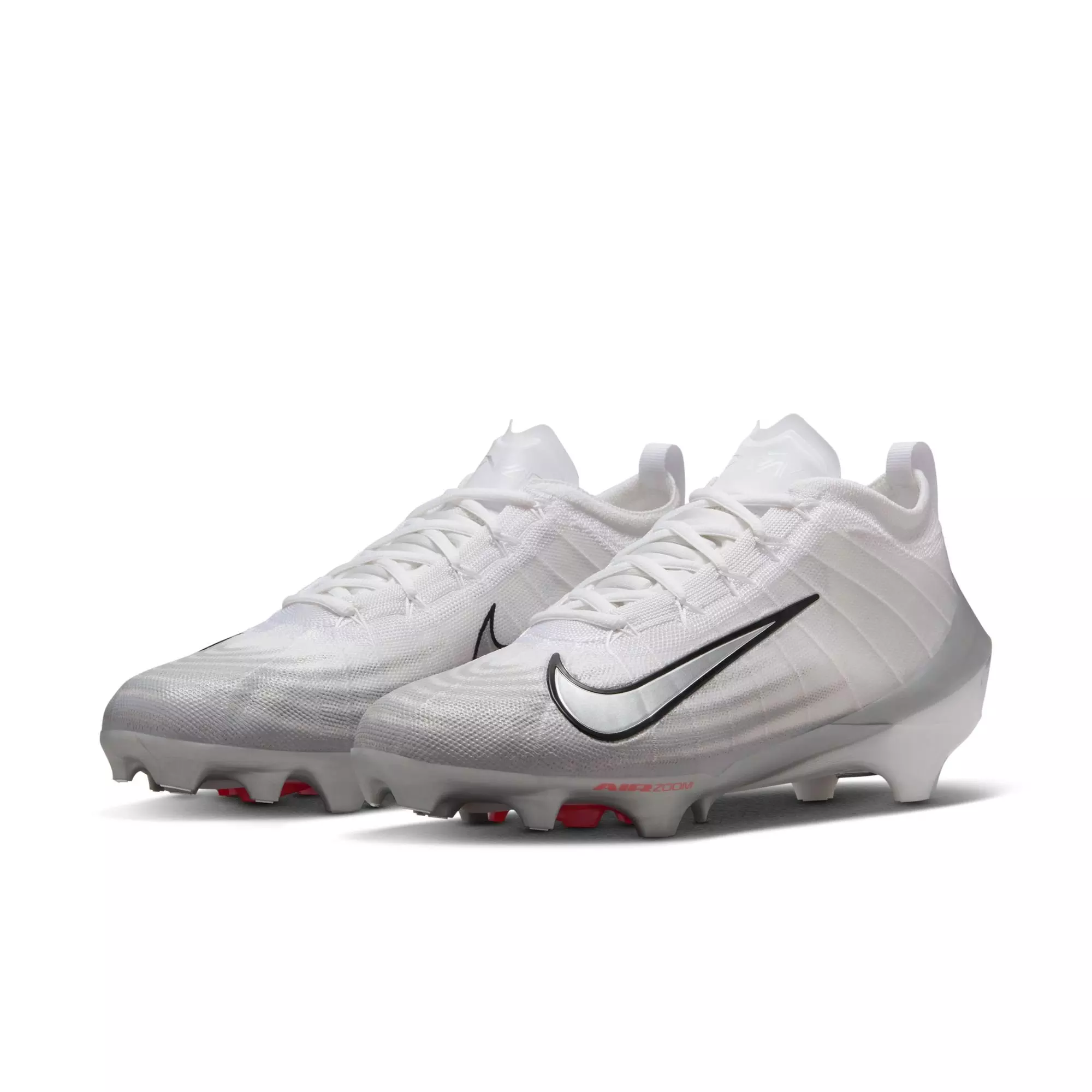 Nike Vapor Elite 1 "White/Metallic Silver/Summit White" Men's Football Cleat - WHITE/SILVER