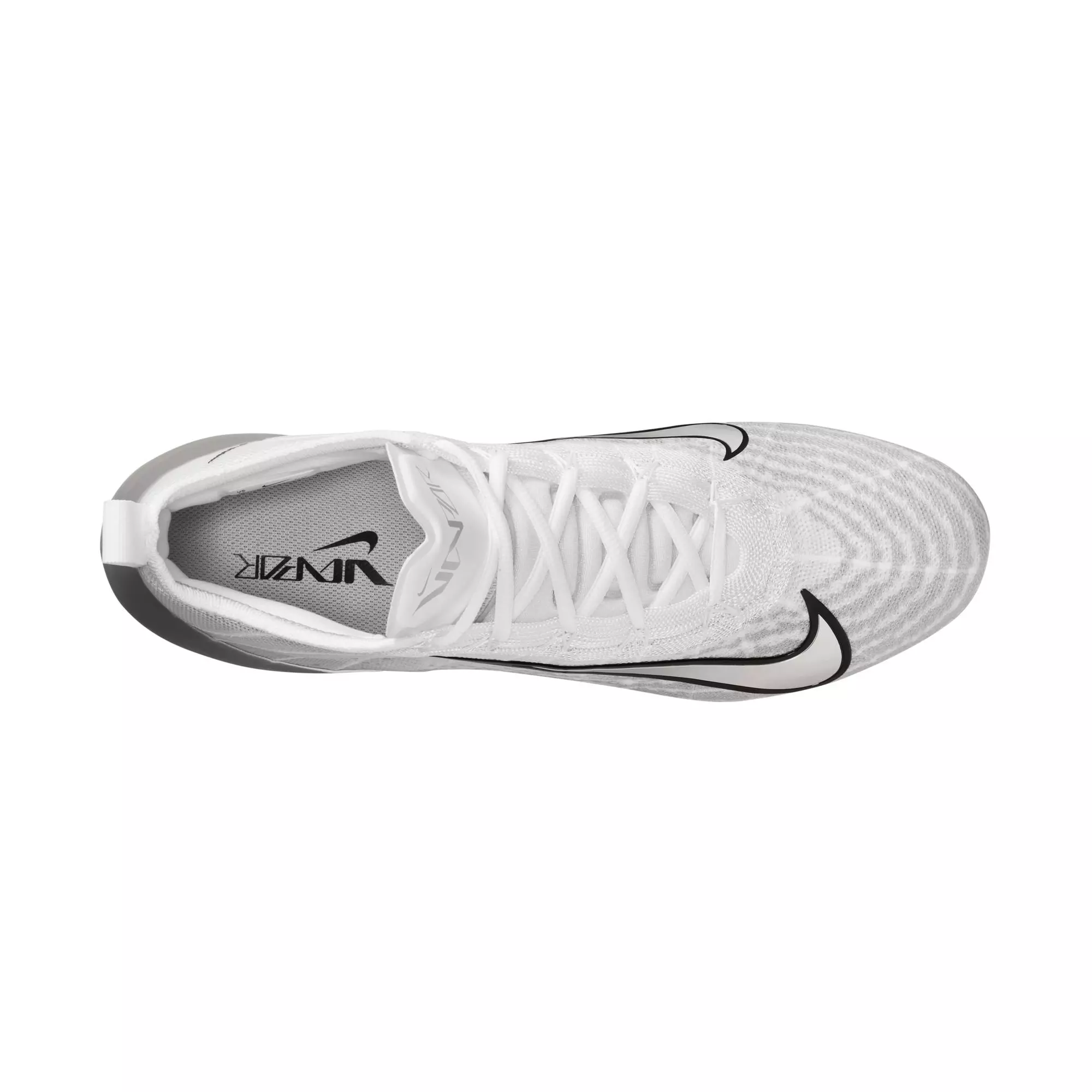 Nike Vapor Elite 1 "White/Metallic Silver/Summit White" Men's Football Cleat - WHITE/SILVER
