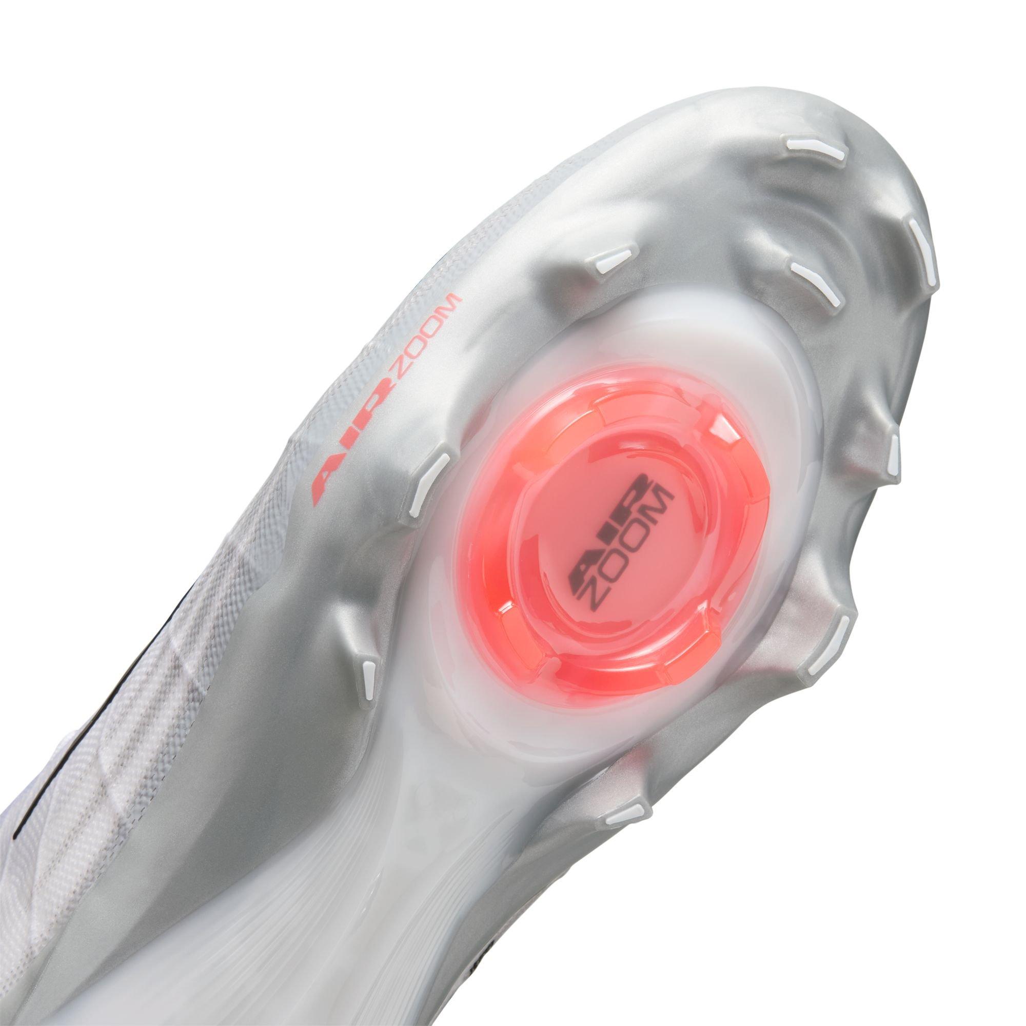 Nike Vapor Elite 1 "White/Metallic Silver/Summit White" Men's Football Cleat - WHITE/SILVER Thumbnail View 9