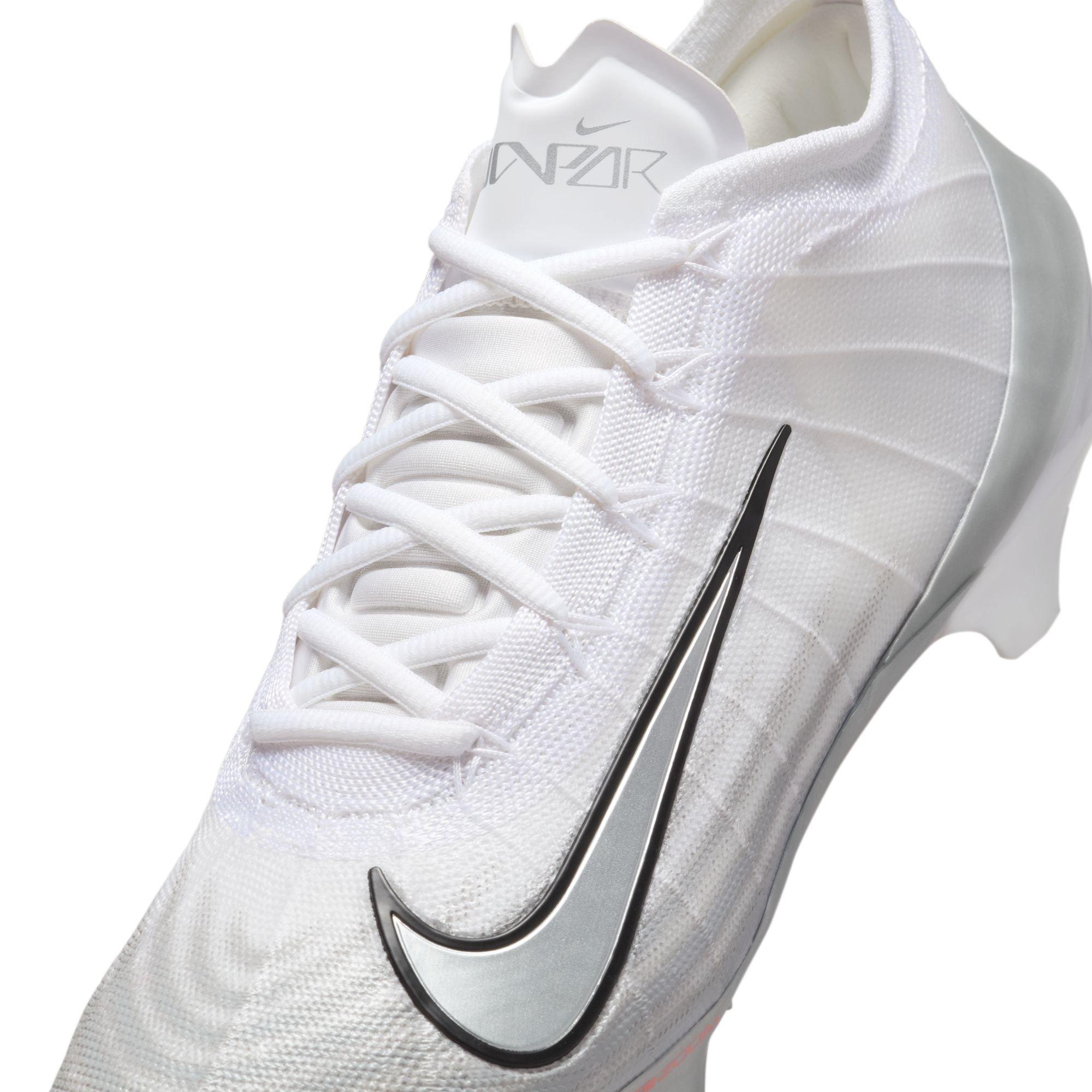 Nike Vapor Elite 1 "White/Metallic Silver/Summit White" Men's Football Cleat - WHITE/SILVER Thumbnail View 11