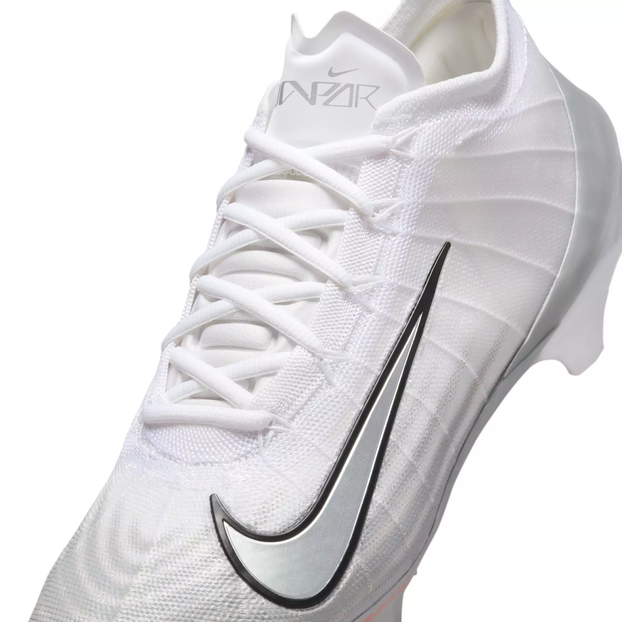 Nike Vapor Elite 1 "White/Metallic Silver/Summit White" Men's Football Cleat - WHITE/SILVER