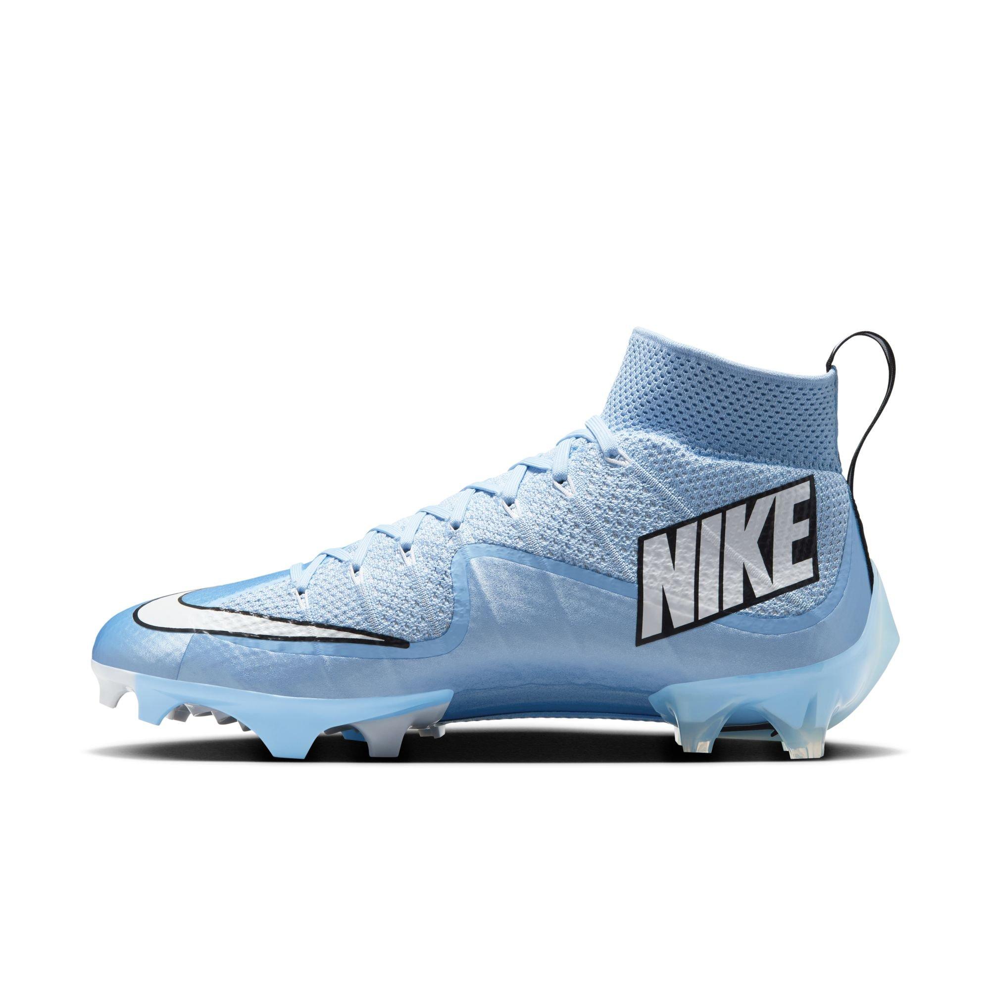 Nike Vapor Edge 360 Untouchable "Aluminum/Football Grey/White Men's Football Cleat - LT BLUE/WHITE Thumbnail View 8