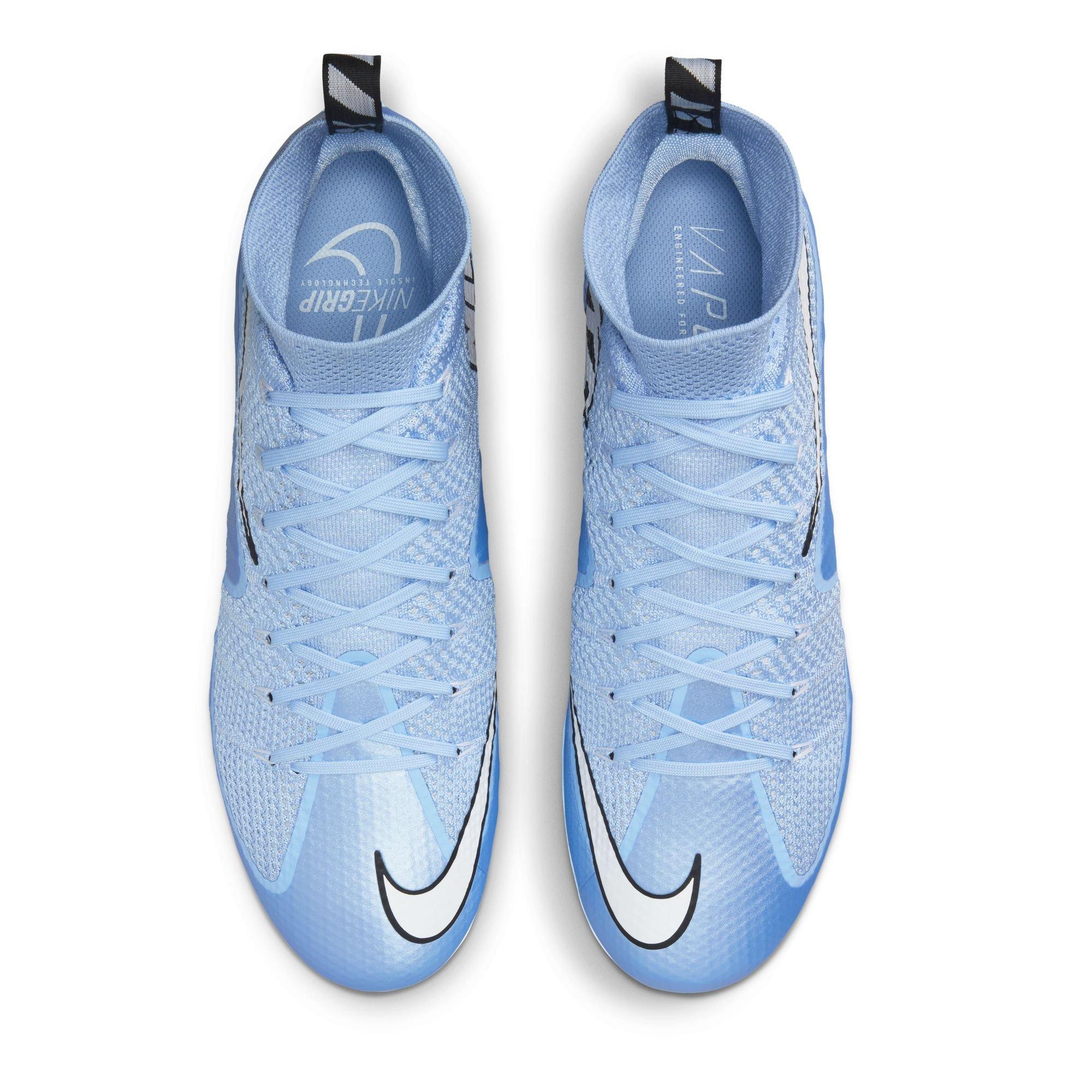 Nike Vapor Edge 360 Untouchable "Aluminum/Football Grey/White Men's Football Cleat - LT BLUE/WHITE Thumbnail View 10