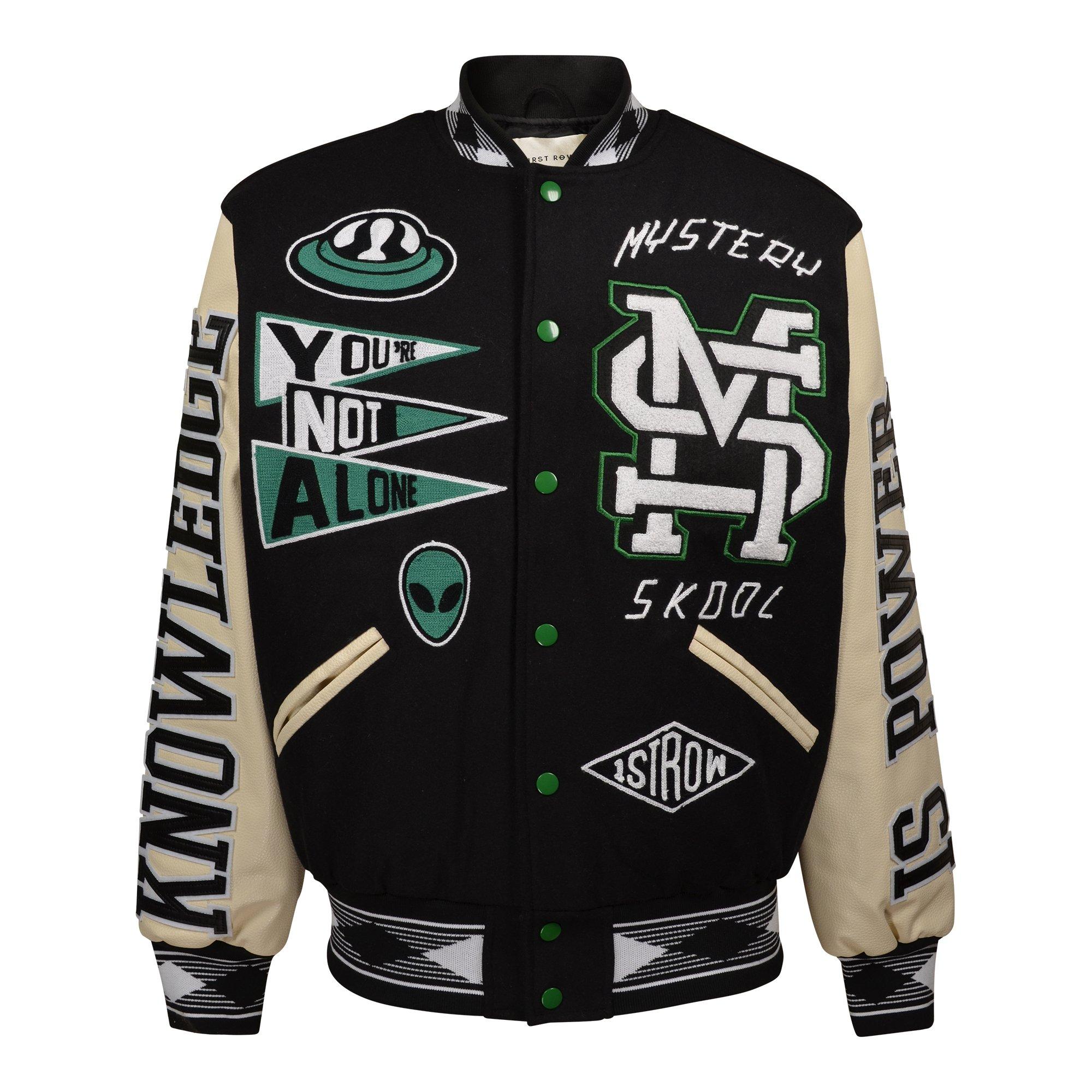 First Row Men's Mystery School Varsity Jacket - Black - BLACK