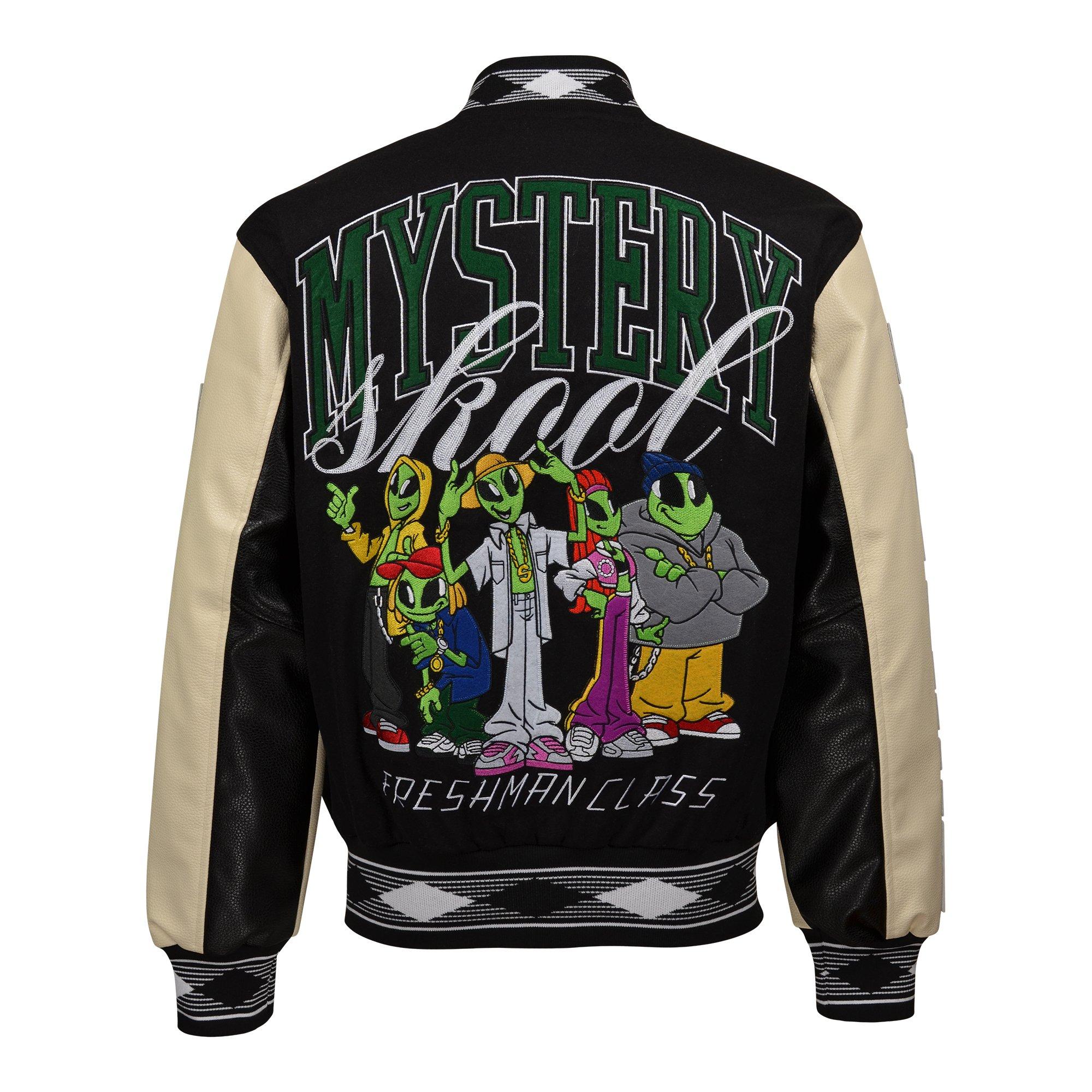 First Row Mystery School Varsity Men's Black Jacket