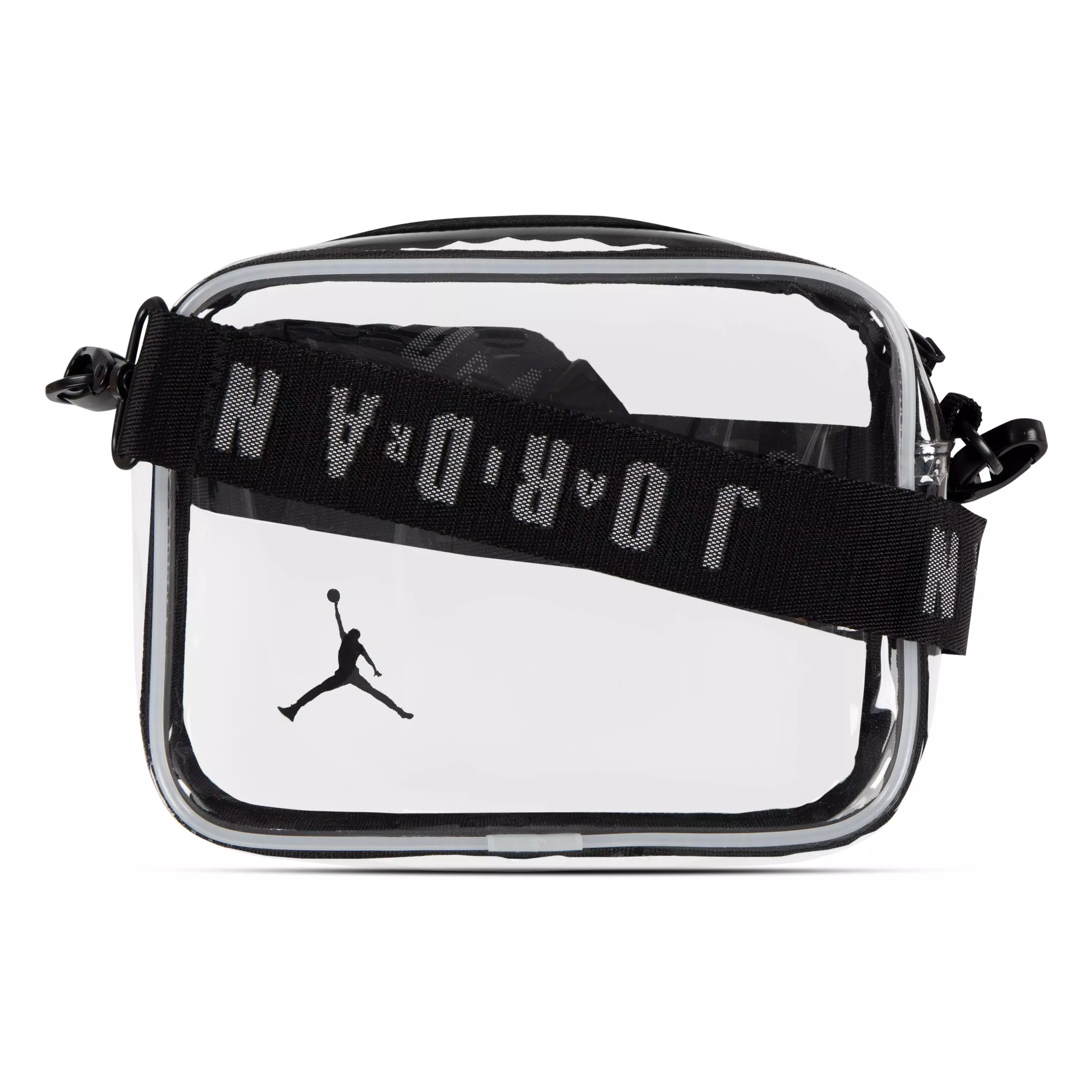 Jordan Stadium Crossbody Clear Bag - Black - CLEAR