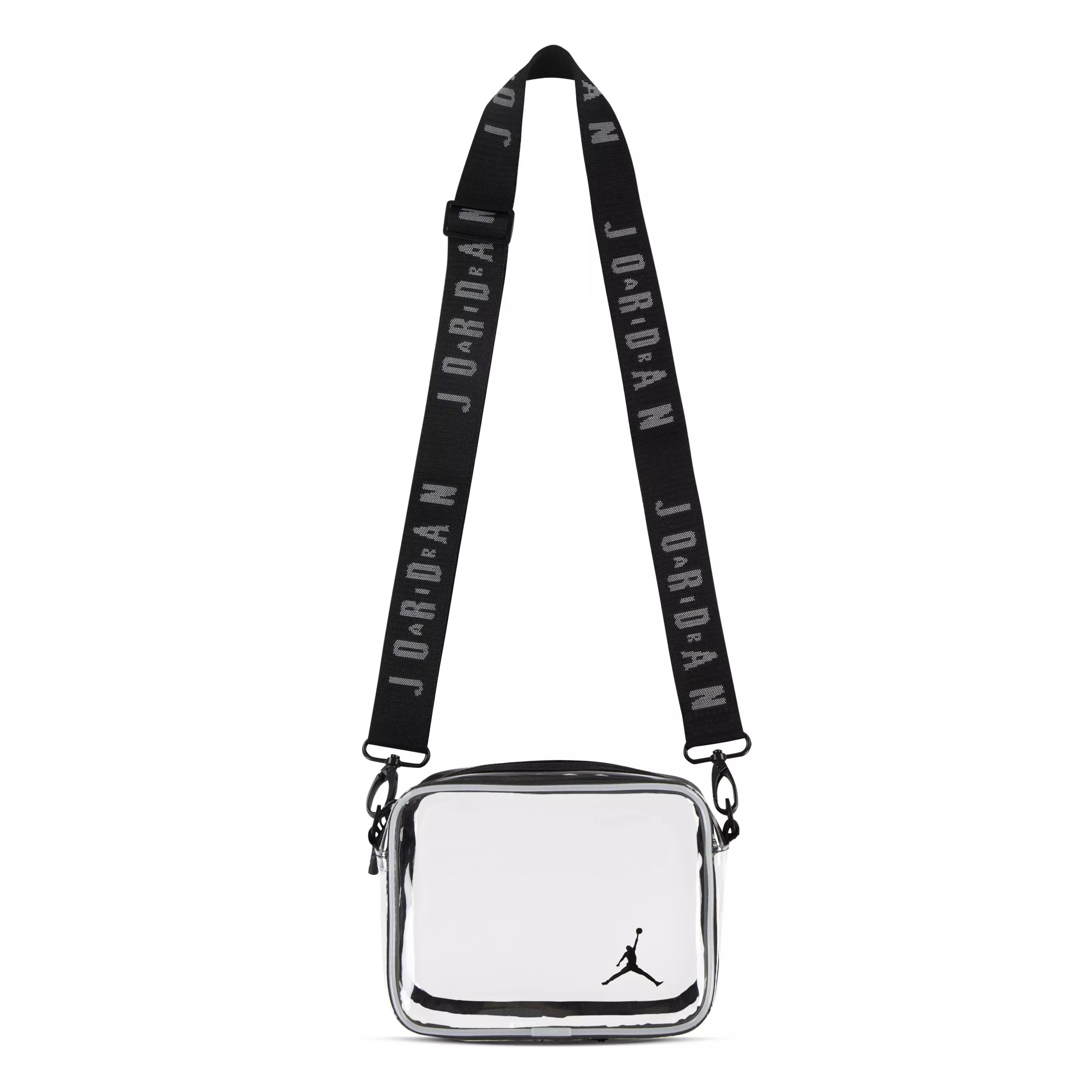 Jordan Stadium Crossbody Clear Bag - Black - CLEAR