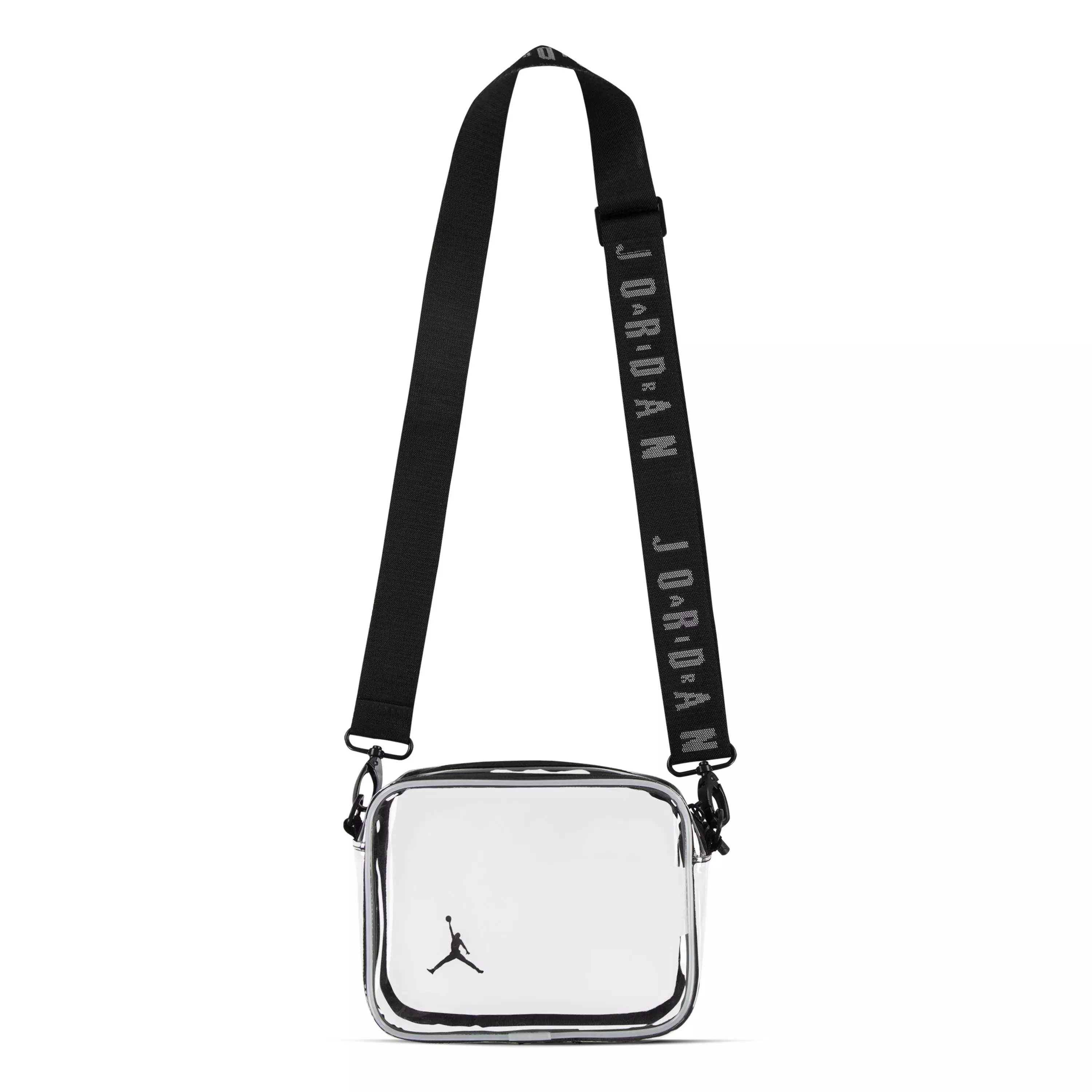 Jordan Stadium Crossbody Clear Bag - Black - CLEAR