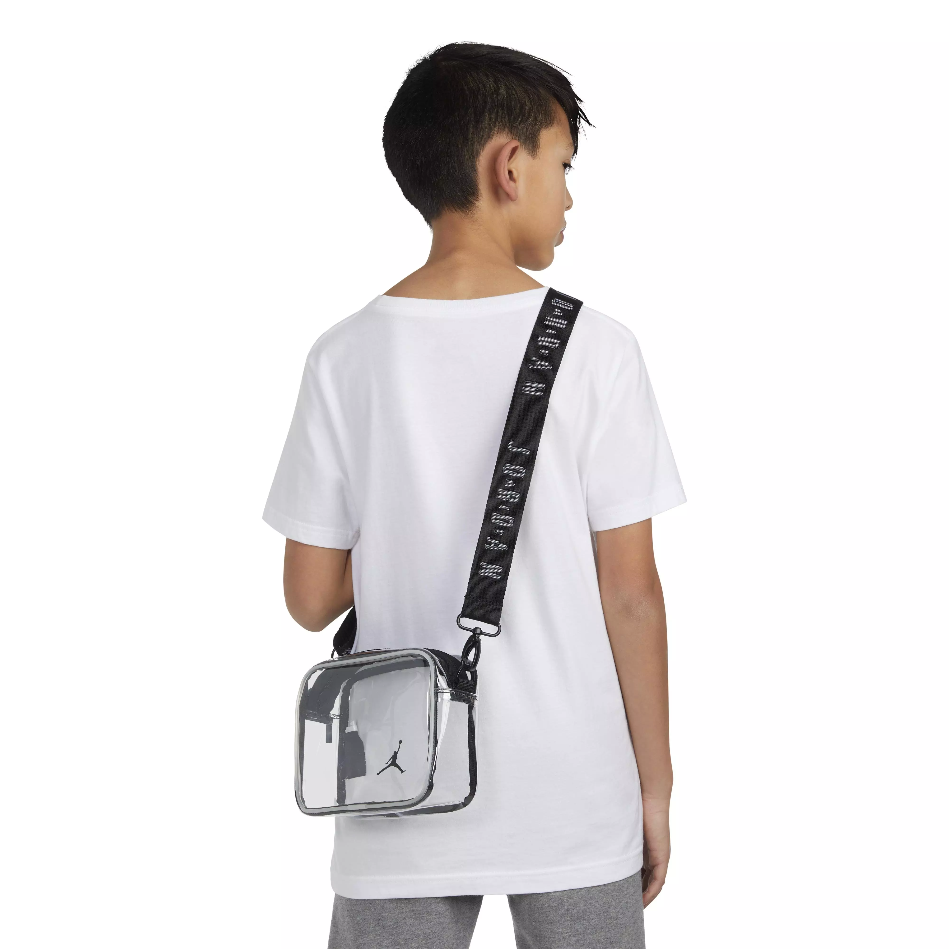 Jordan Stadium Crossbody Clear Bag - Black - CLEAR