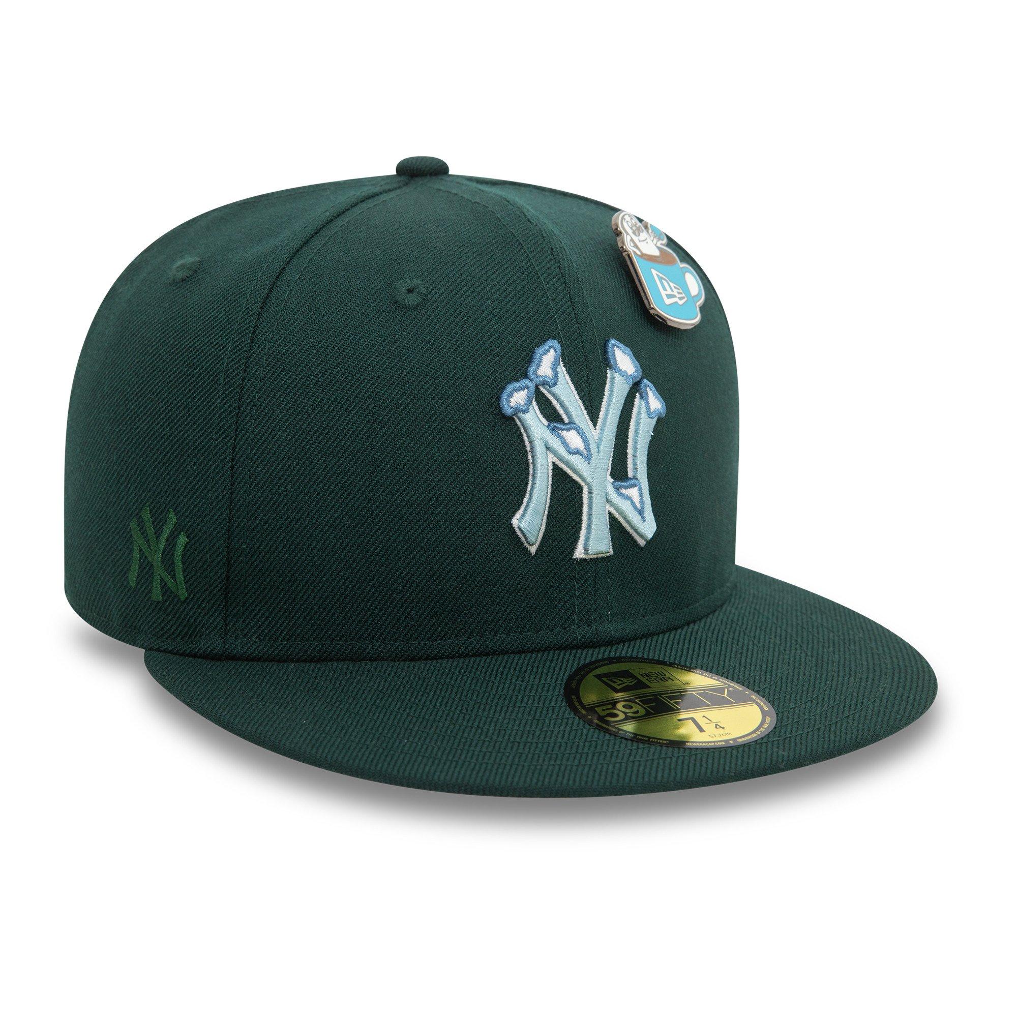 Men's New Era New York Yankees 59FIFTY Snowey Fitted Cap-Dark Green