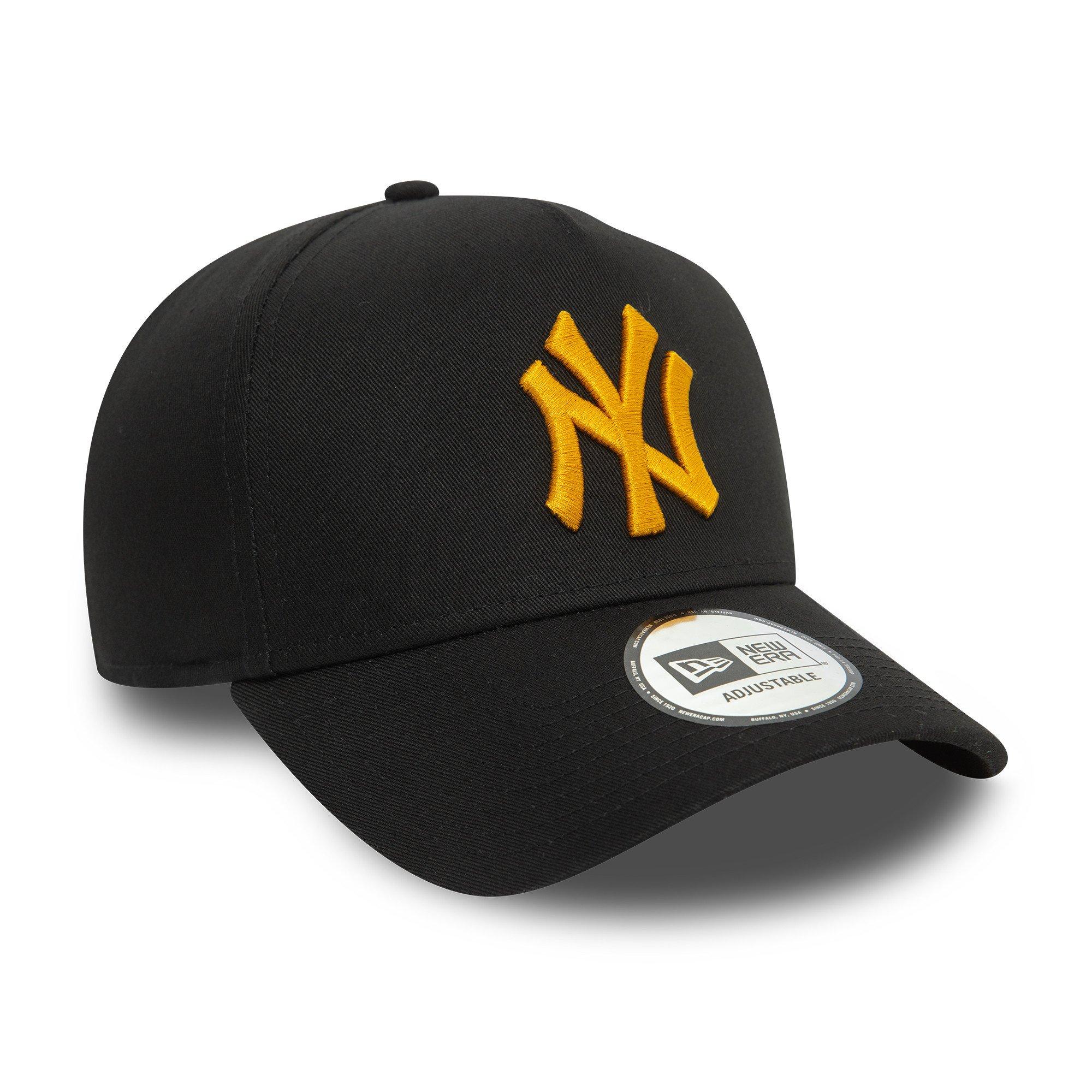 Men's New Era New York Yankees 9FORTY E-Frame Essential Snapback-Black/Yellow