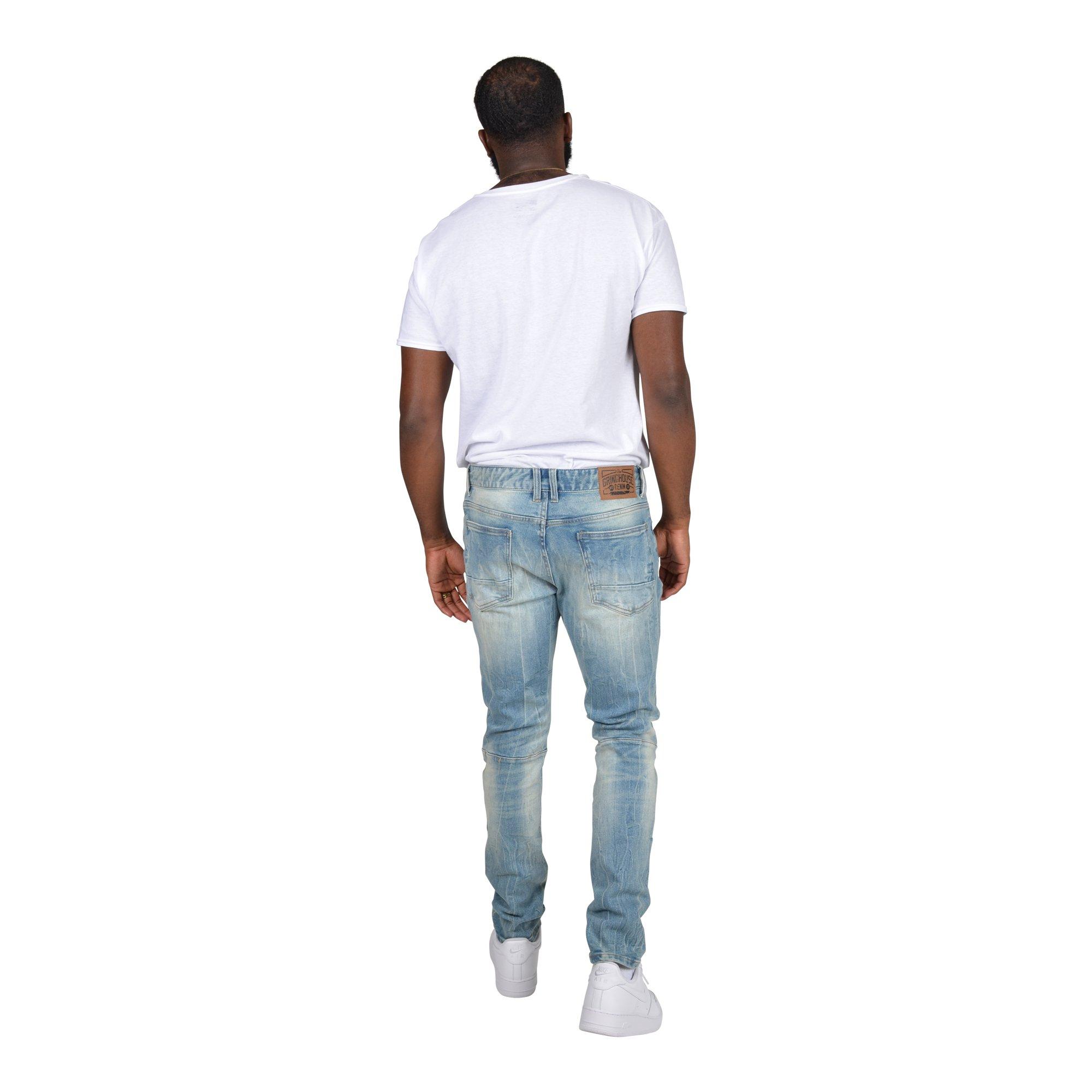 Grindhouse Adonis Blue Slim Fit Taper Vintage Men's Denim Jeans