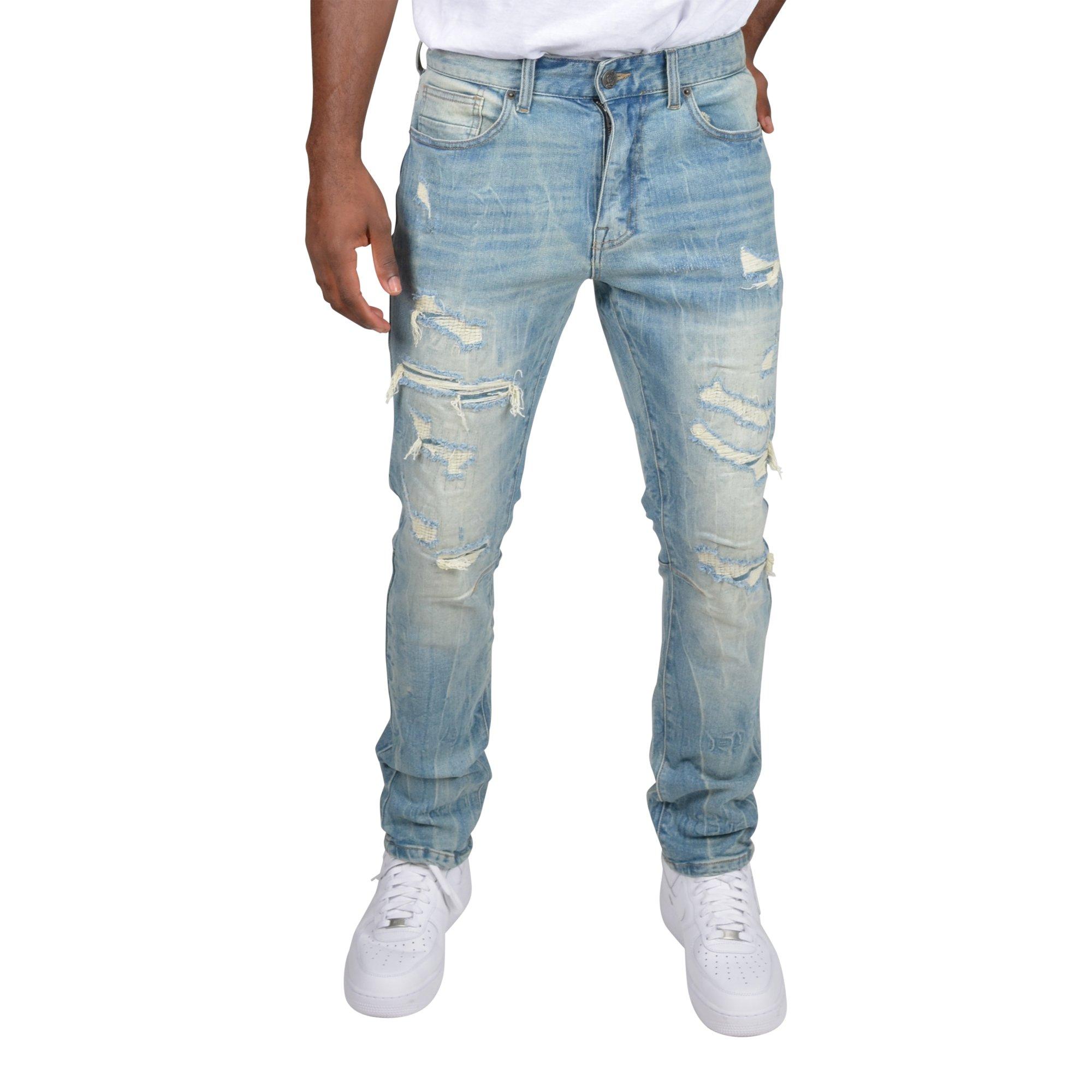 Grindhouse Adonis Blue Slim Fit Taper Vintage Men's Denim Jeans