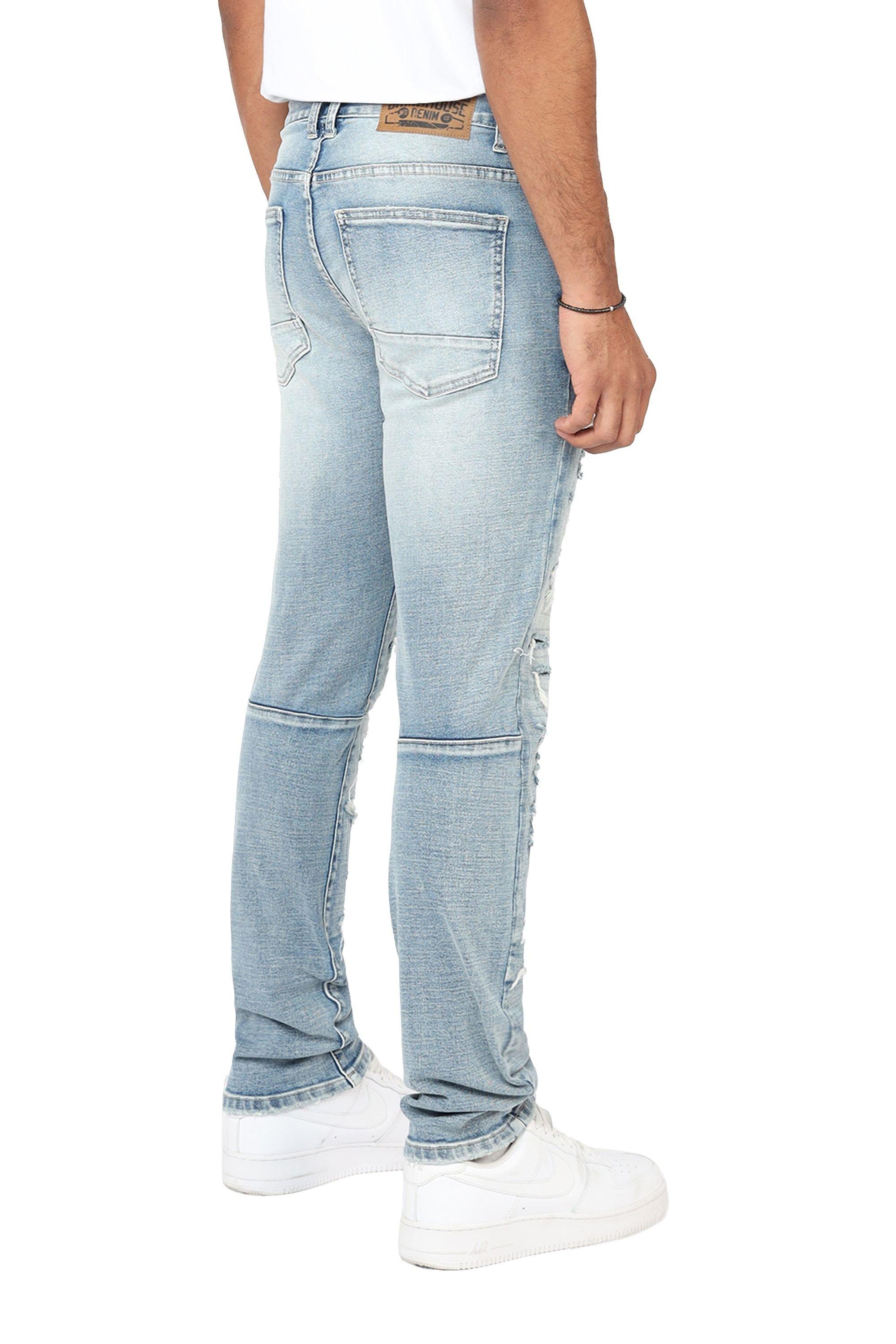 Grindhouse Ashley Slim Fit Heavy Rip N Repair Denim Men's Jeans