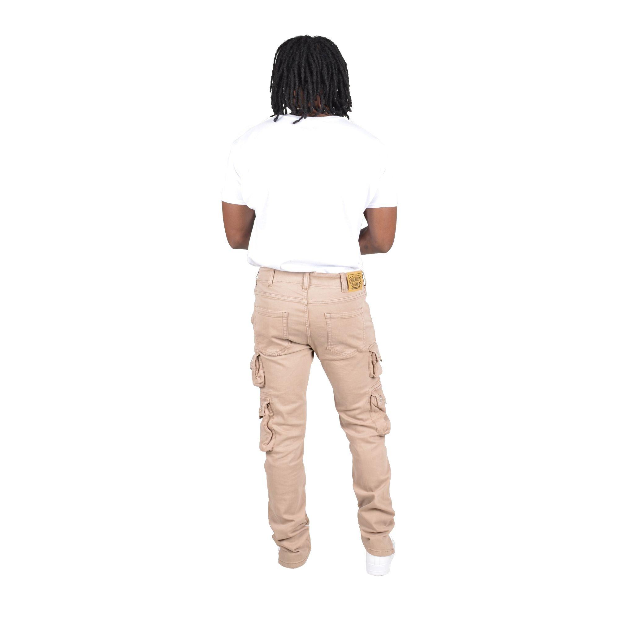 Grindhouse Khaki Multi Cargo Pocket Men's Pants