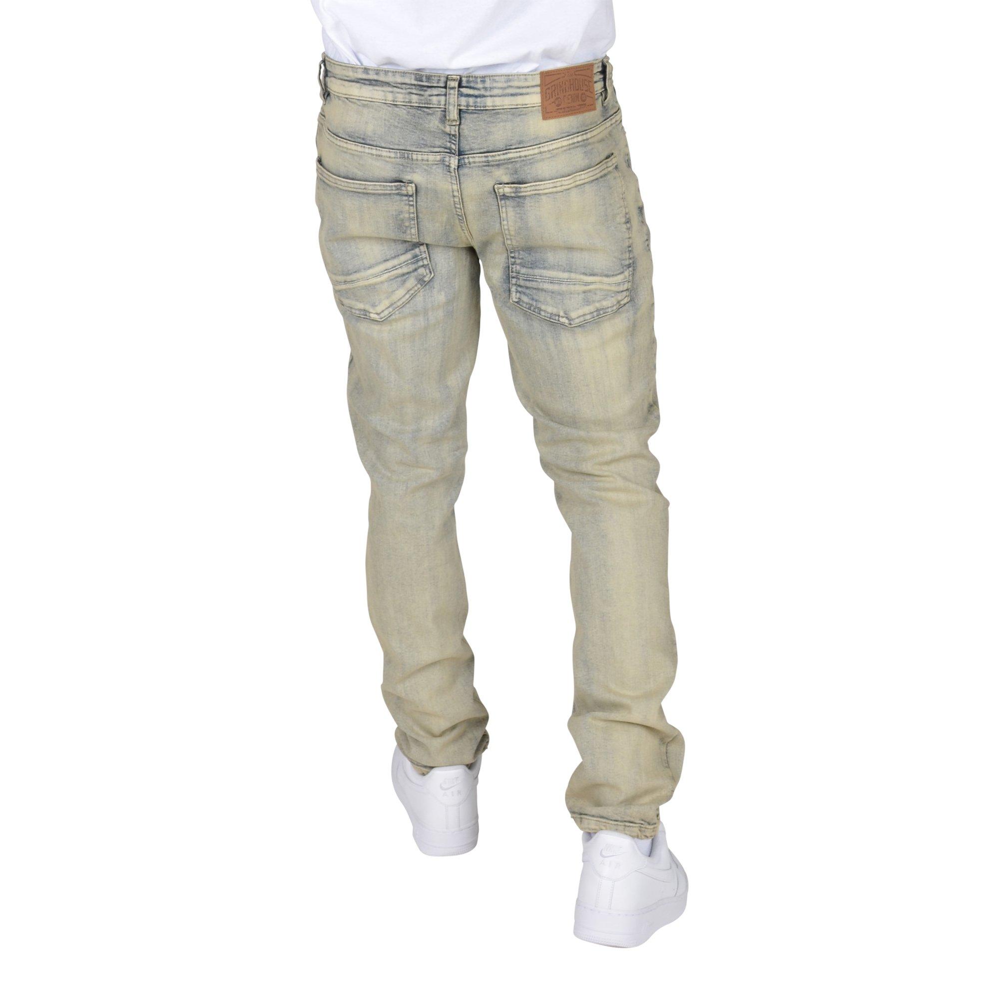 Grindhouse Blue Vintage Ripped Men's Denim Jeans