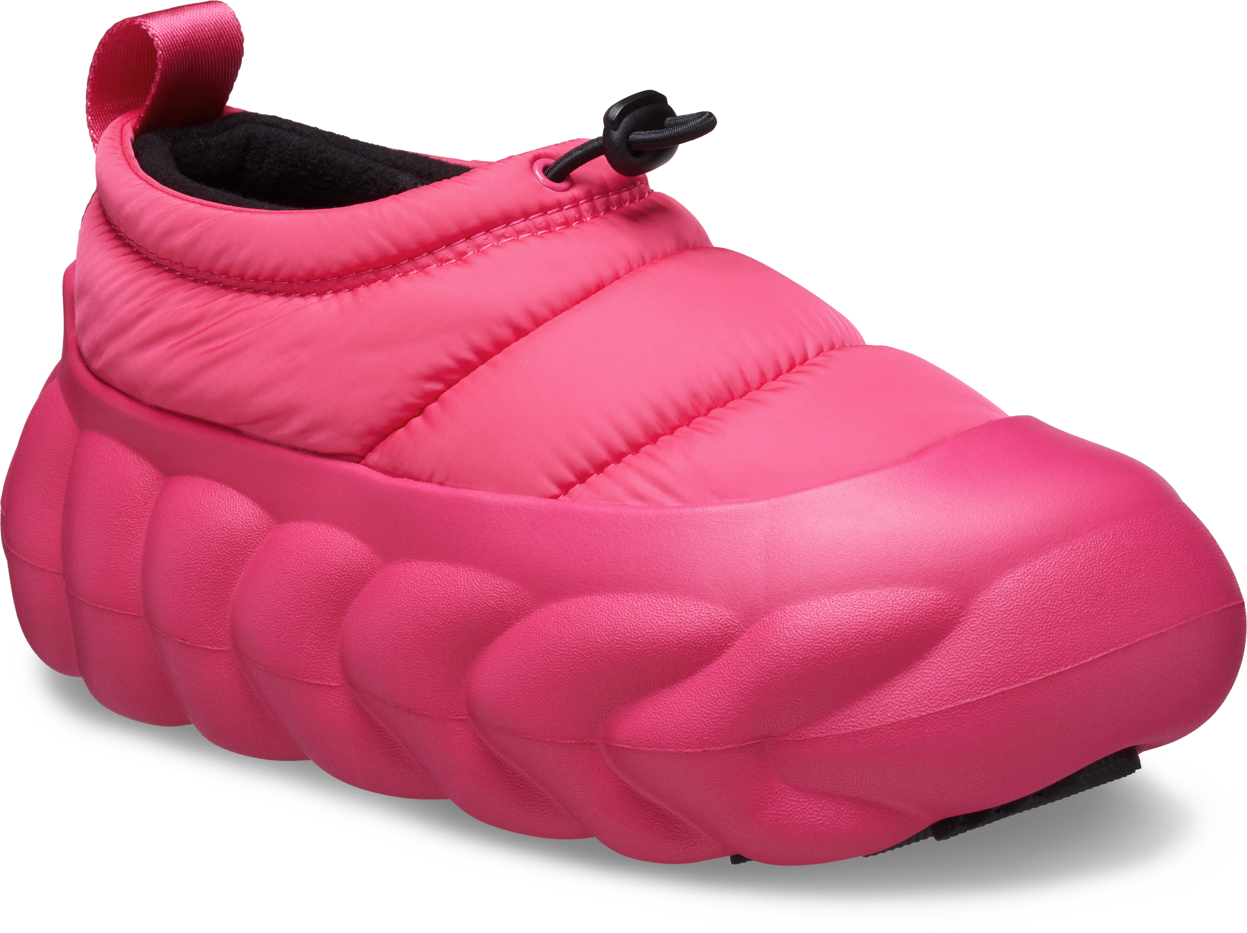 Crocs Overpuff Shorty Moc "Dragon Fruit" Unisex Shoe - PINK Thumbnail View 3