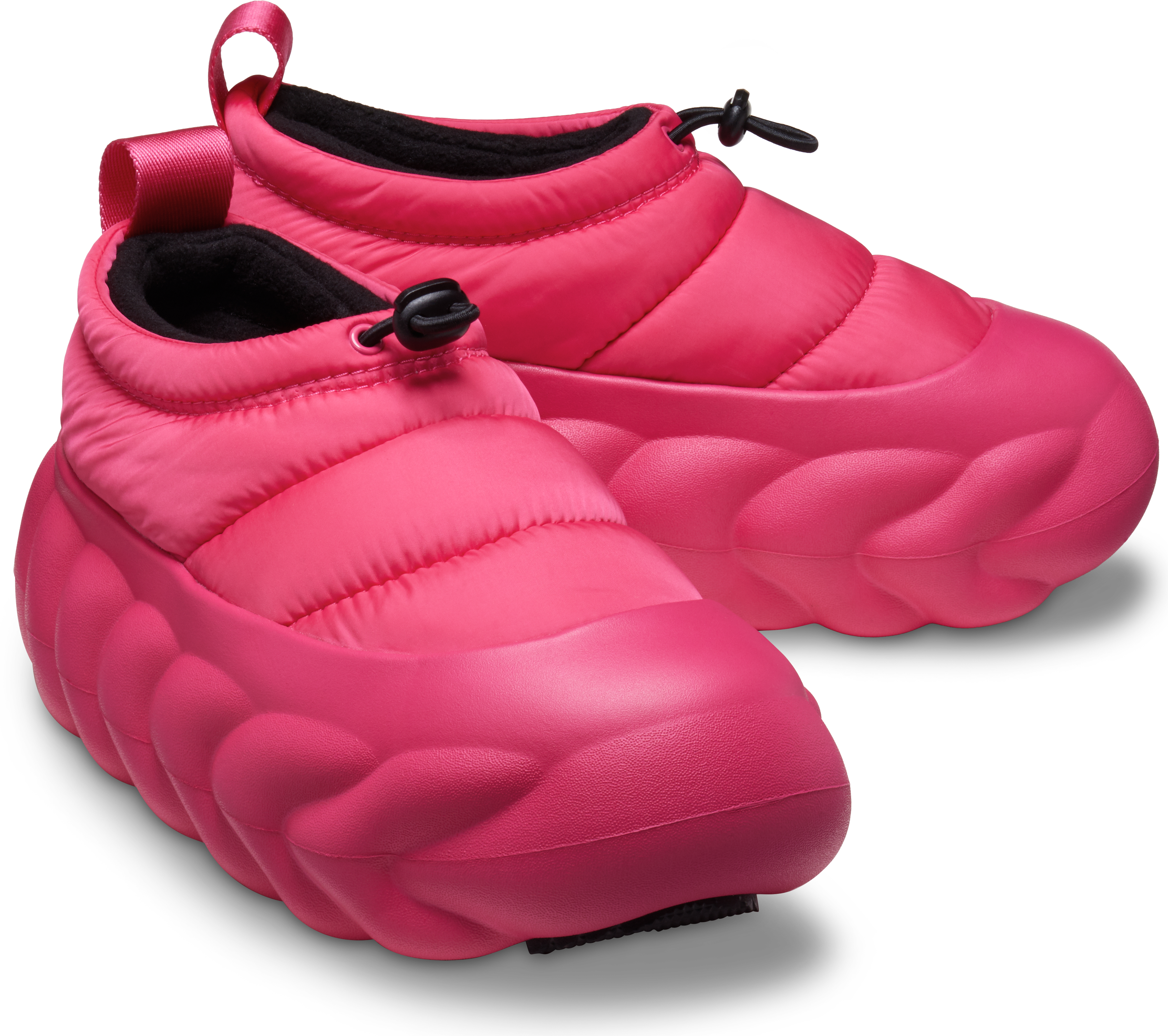 Crocs Overpuff Shorty Moc "Dragon Fruit" Unisex Shoe - PINK Thumbnail View 4