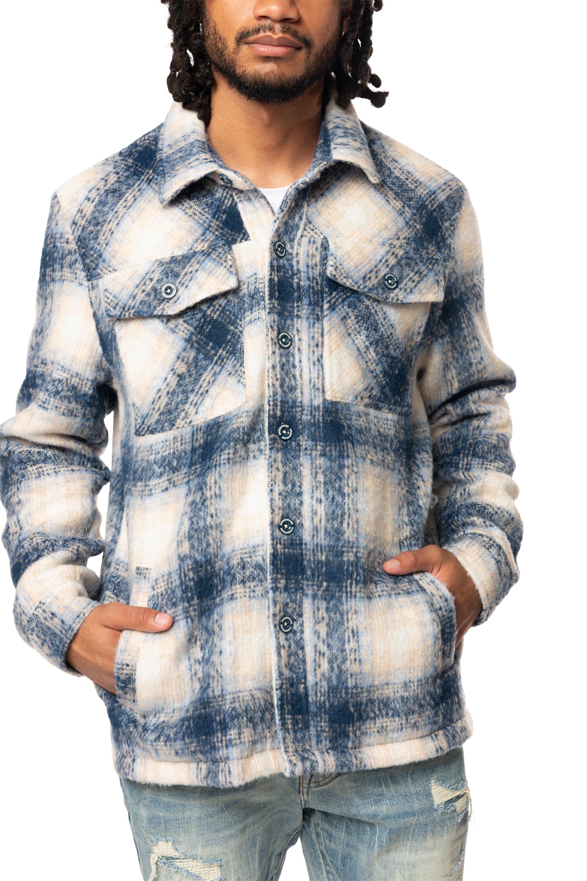 Grindhouse Blue Plaid Men's Oceana Overshirt