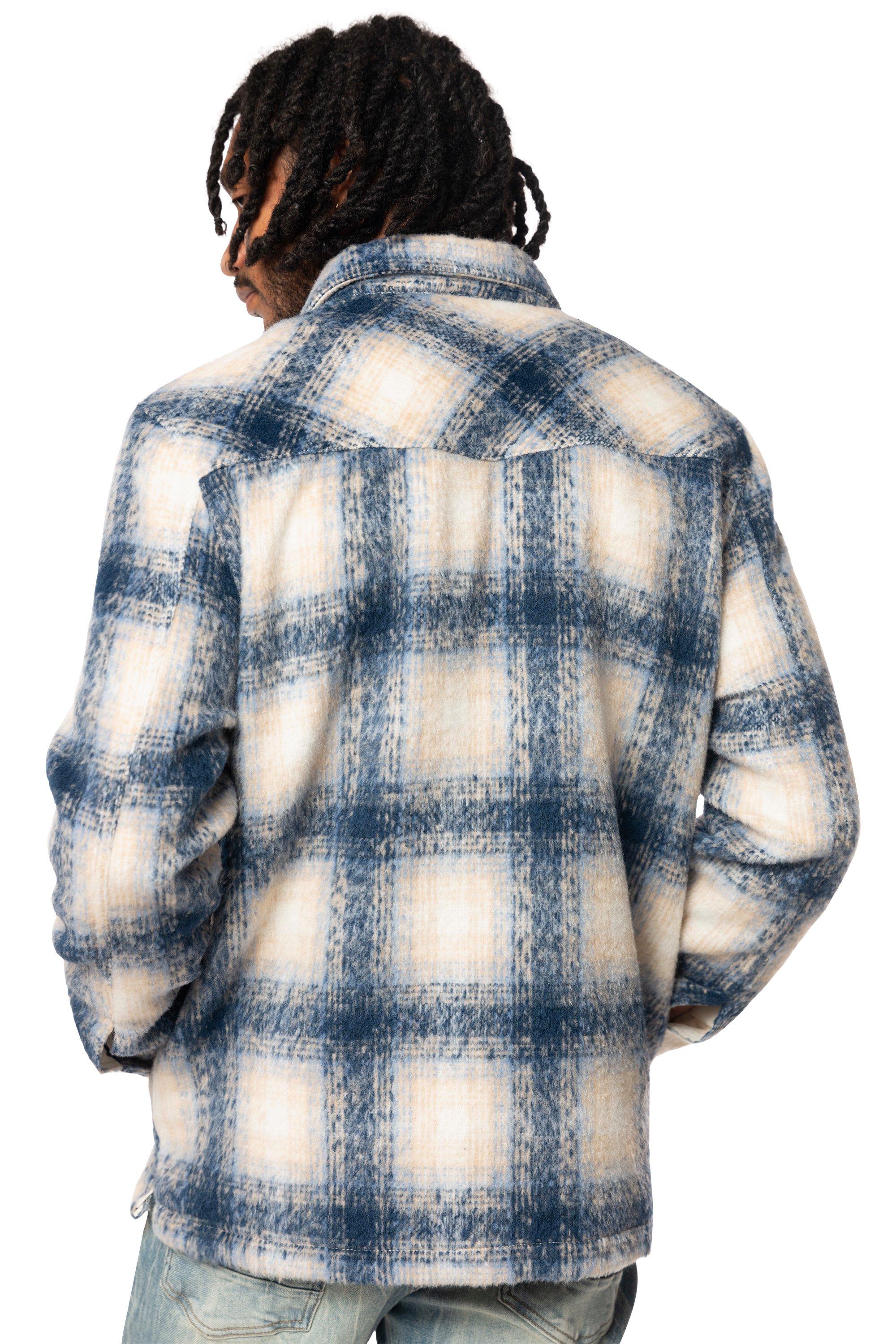 Grindhouse Blue Plaid Men's Oceana Overshirt