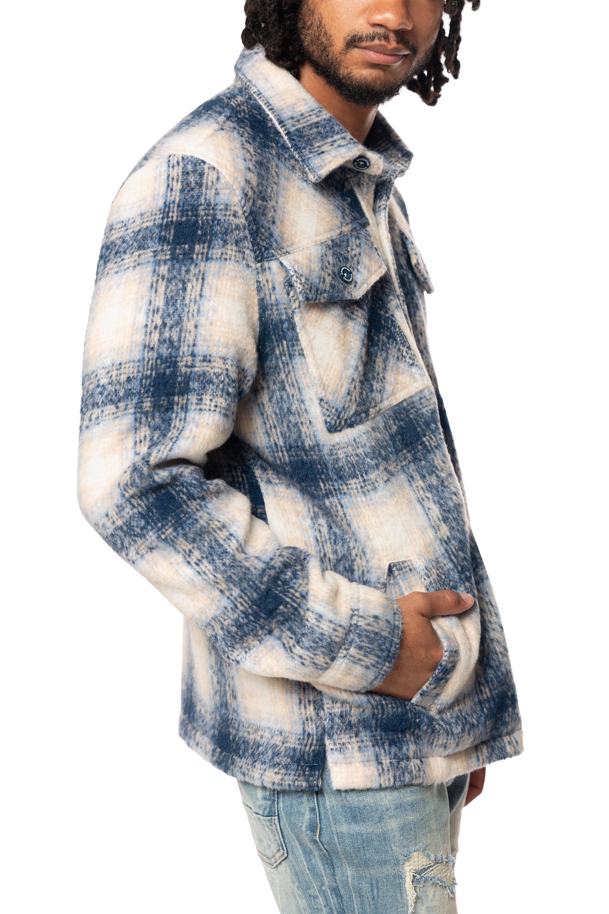 Grindhouse Blue Plaid Men's Oceana Overshirt