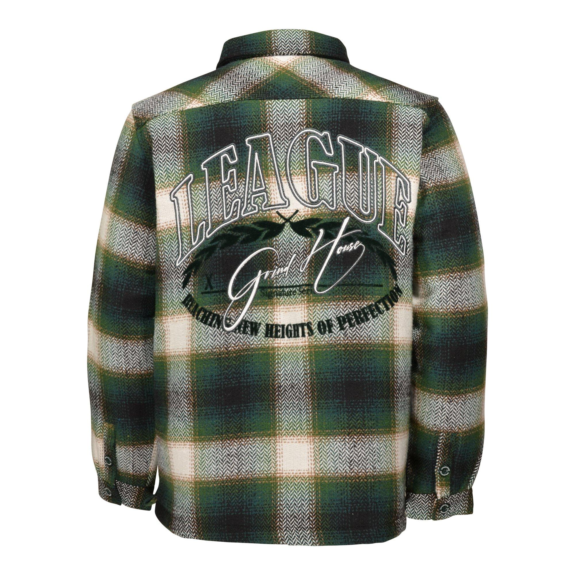 Grindhouse Spruce Green Plaid Men's Shacket