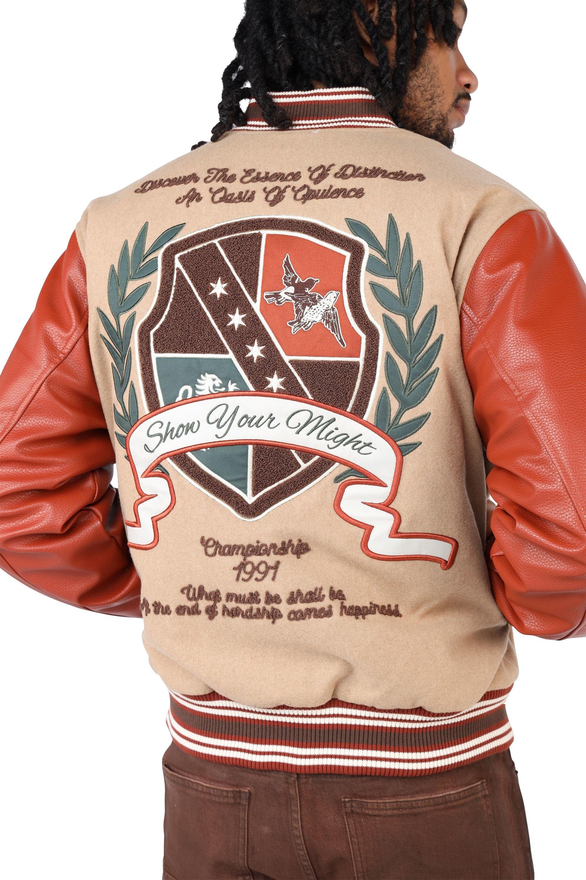 Grindhouse Varsity Men's Muted Khaki Jacket