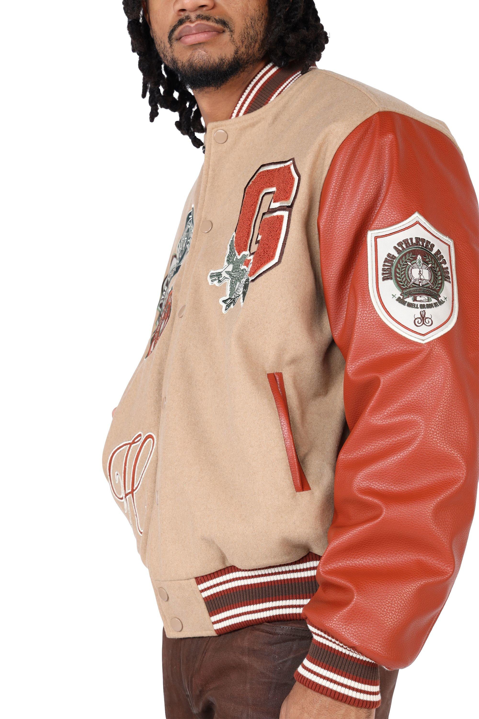 Grindhouse Varsity Men's Muted Khaki Jacket