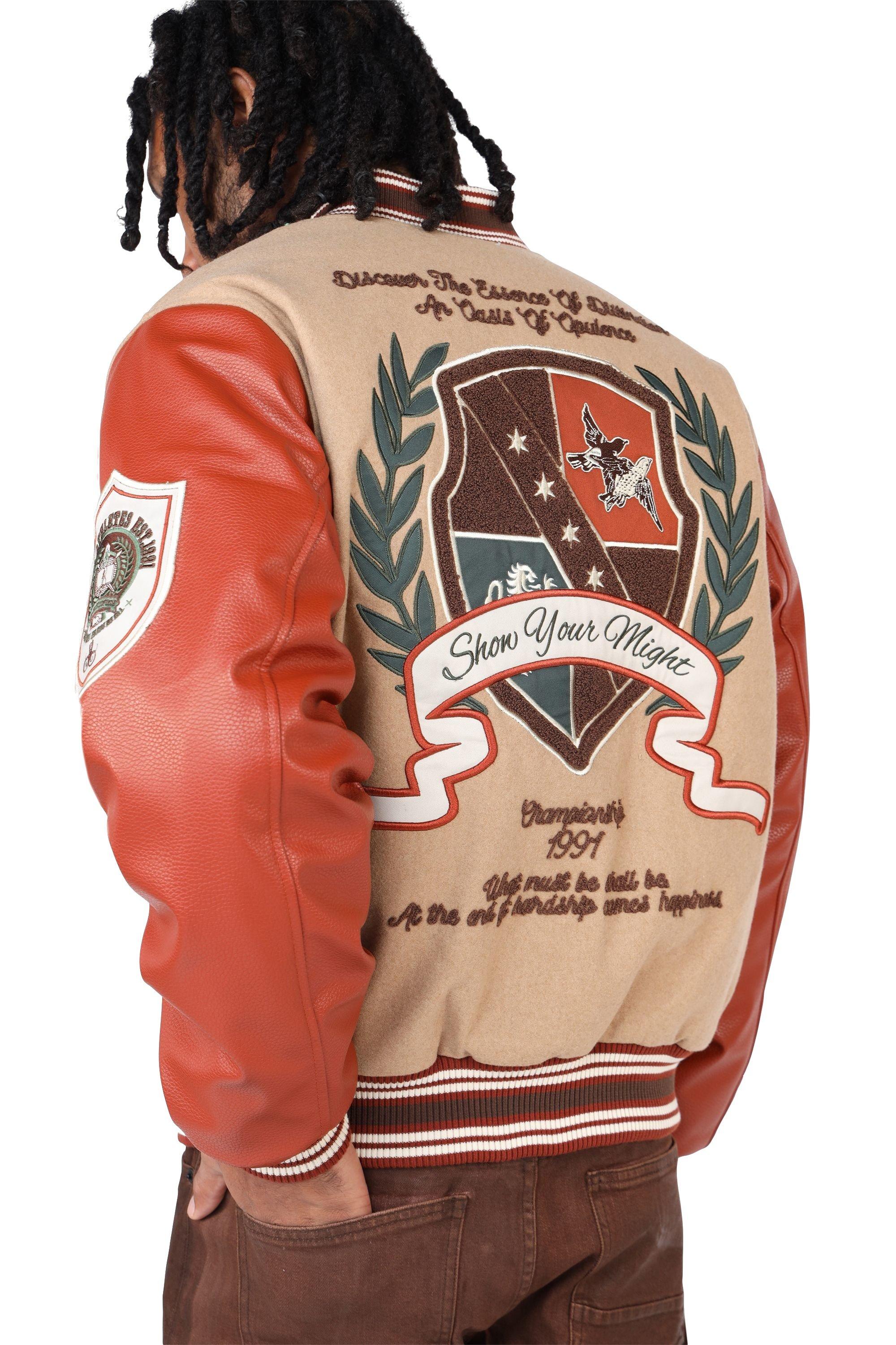 Grindhouse Varsity Men's Muted Khaki Jacket