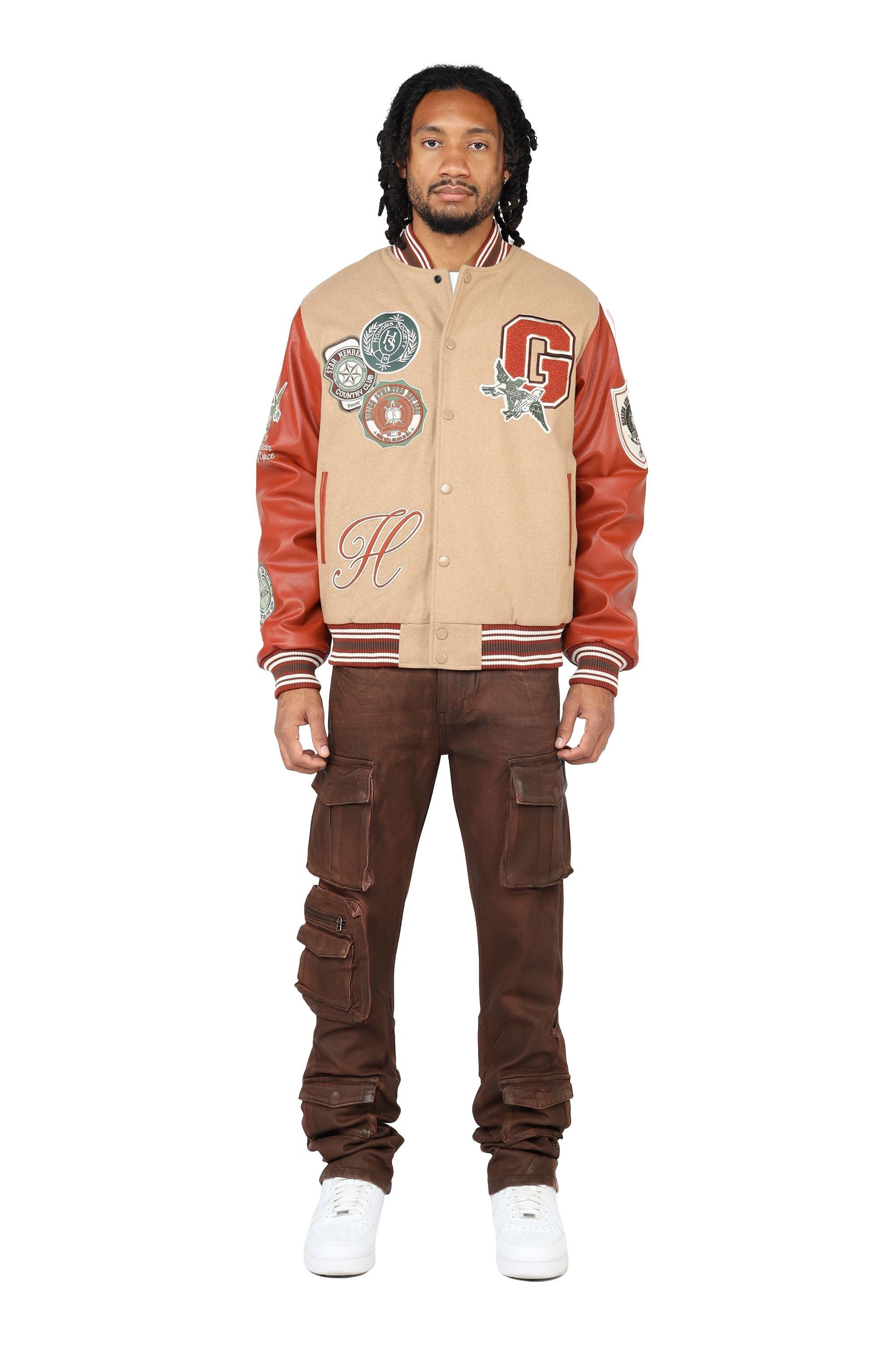 Grindhouse Varsity Men's Muted Khaki Jacket