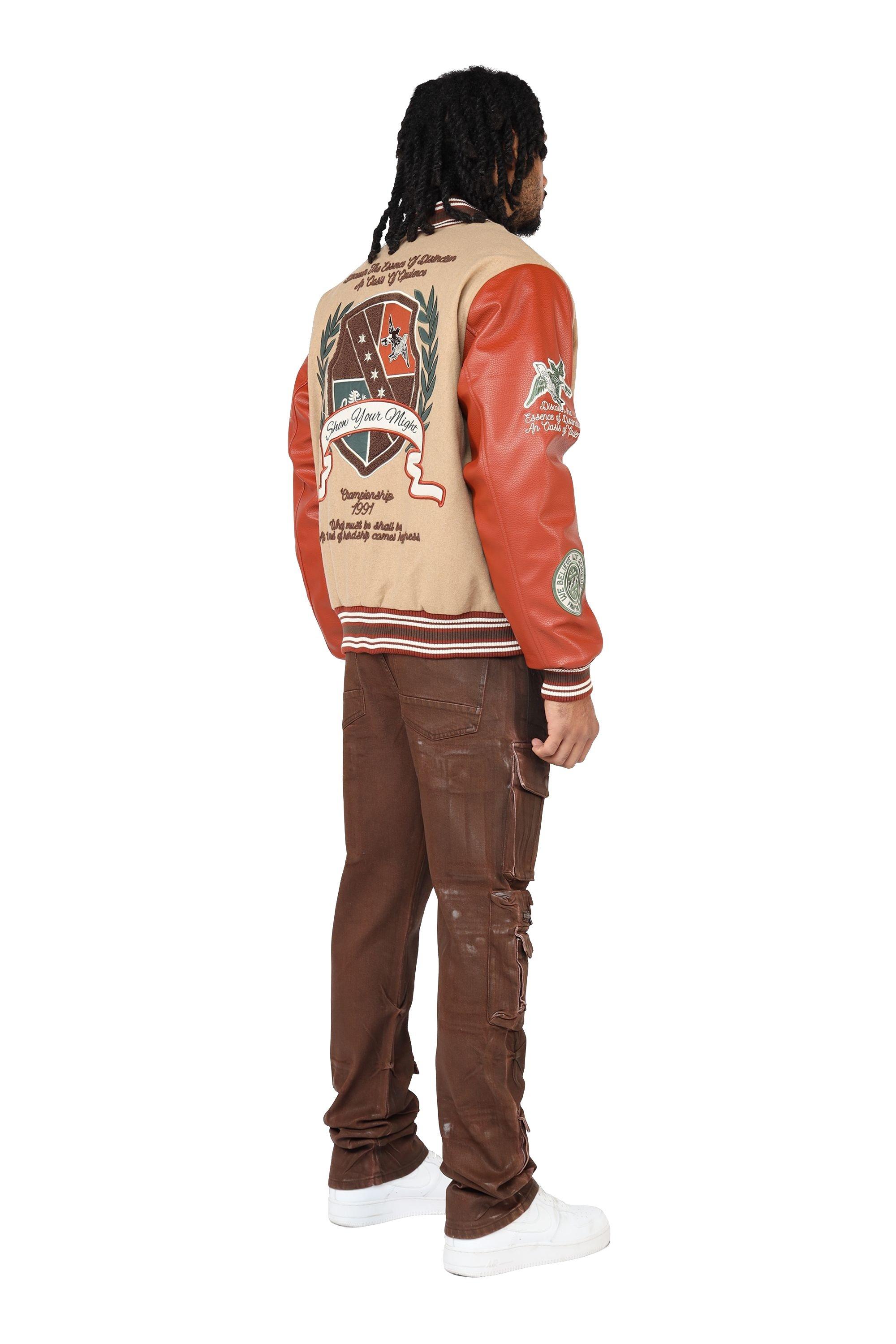 Grindhouse Varsity Men's Muted Khaki Jacket