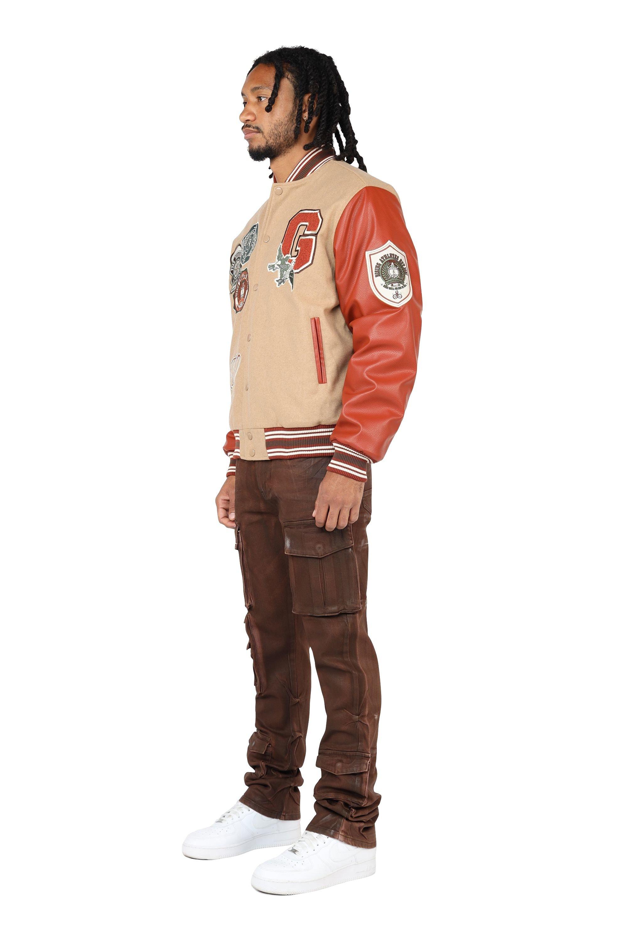 Grindhouse Varsity Men's Muted Khaki Jacket