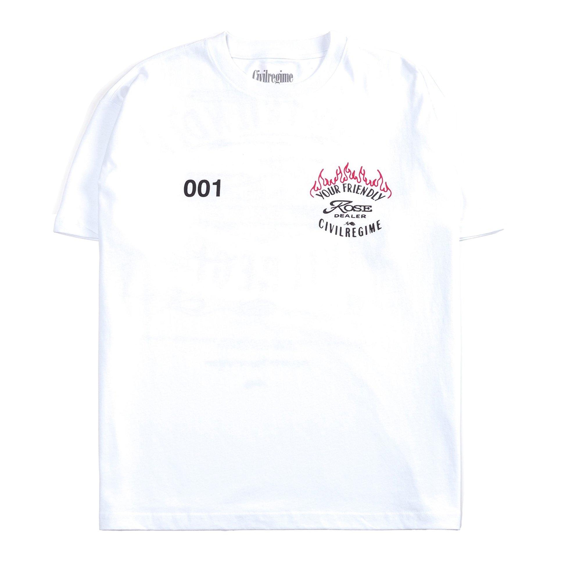 Civil Regime Men's Rose Dealer Tee - WHITE Thumbnail View 1