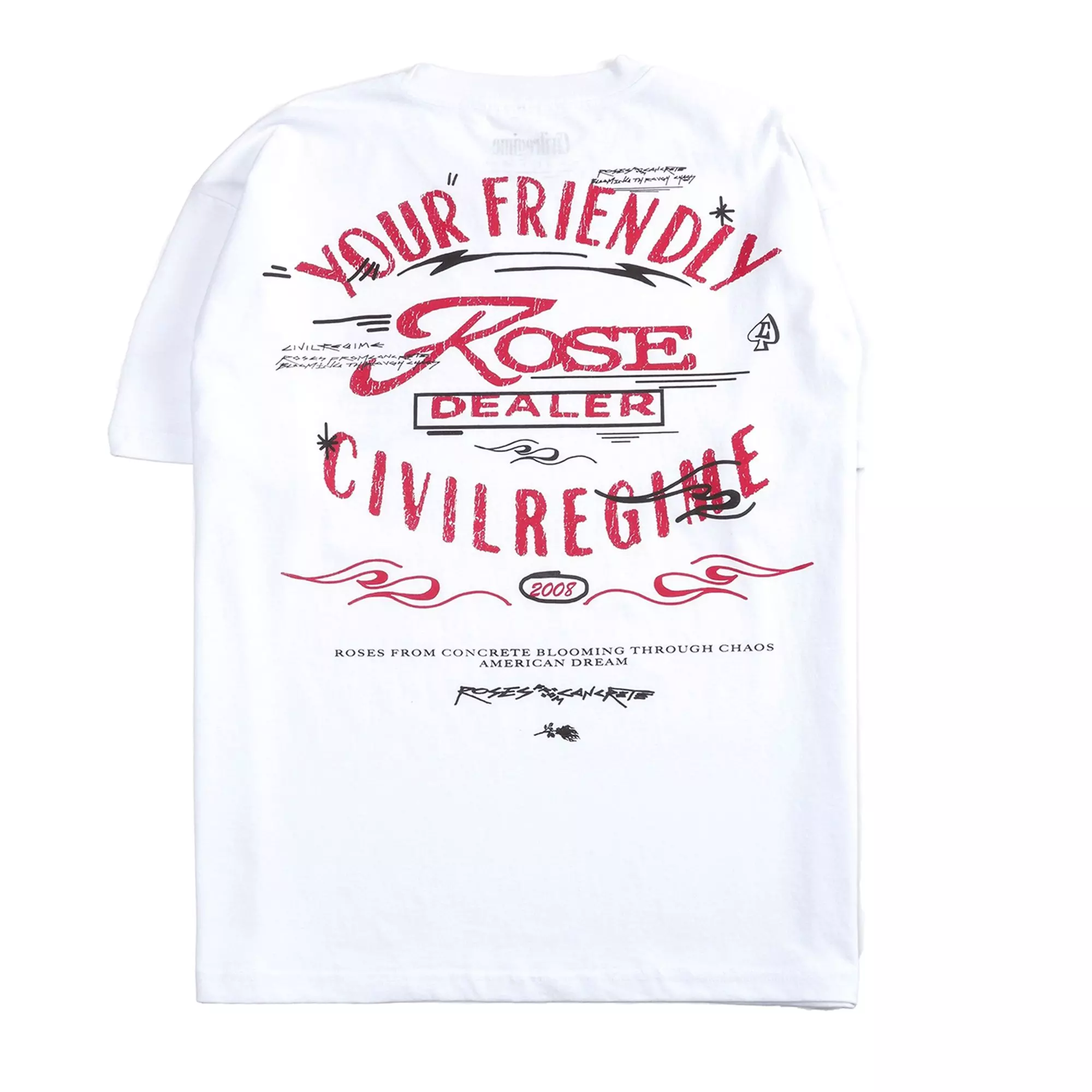 Civil Regime Men's Rose Dealer Tee - WHITE