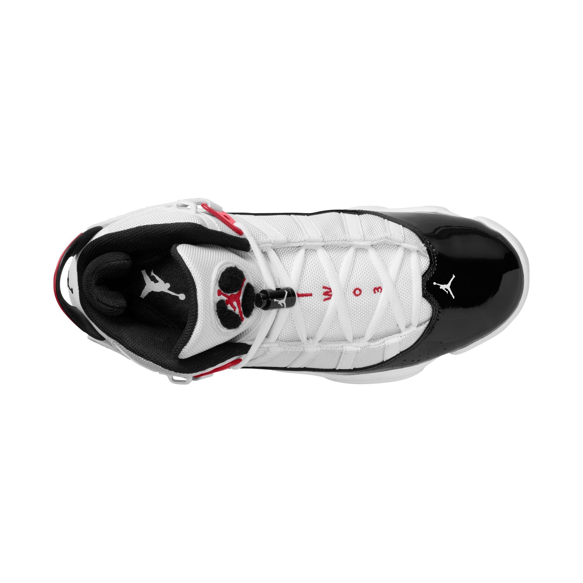 Jordan 6 Rings "White/Black/Varsity Red" Men's Shoe - WHITE/BLACK/RED Thumbnail View 3