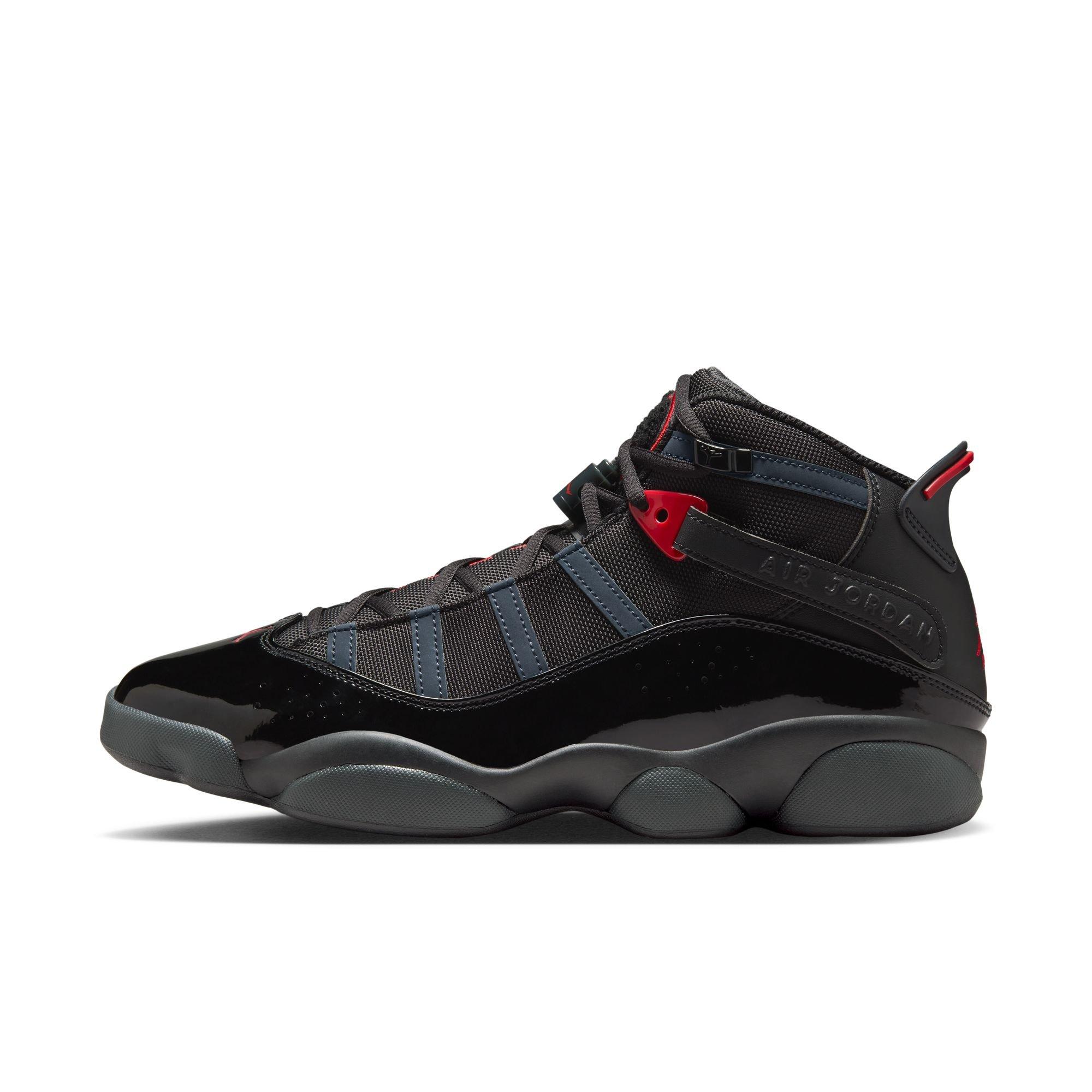 Jordan 6 Rings Men's "Black/Fire Red/Anthracite" Shoe